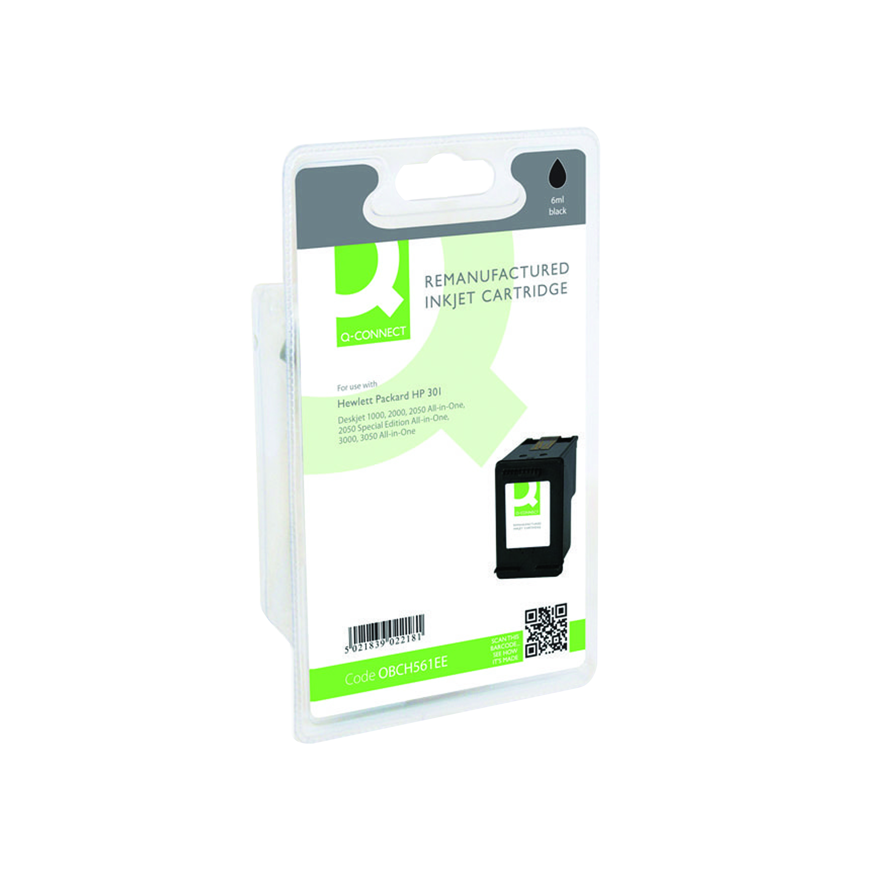 Q-Connect+Remanufactured+Inkjet+Cartridge+Black+For+HP+CH561EE+CH561EE-COMP