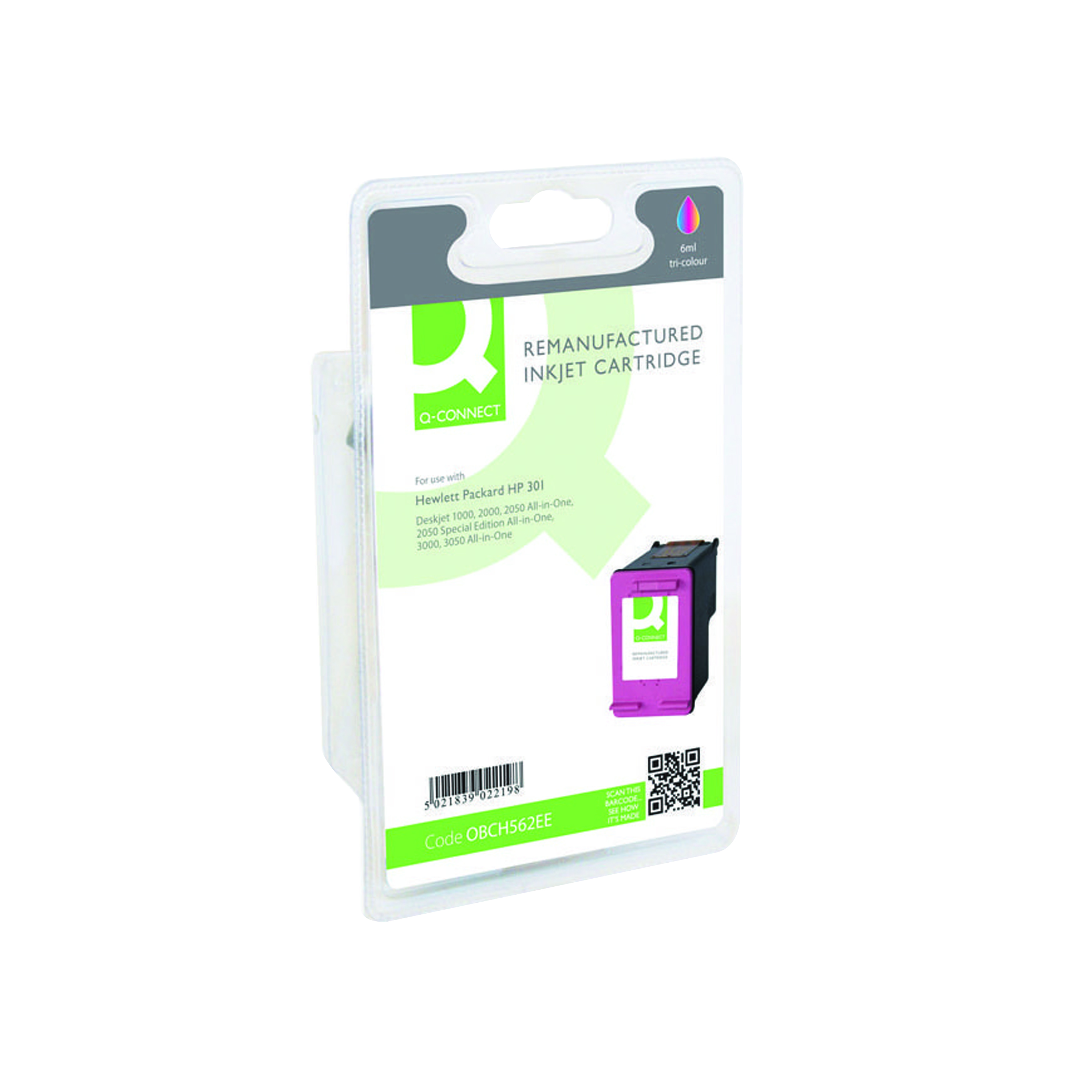 Q-Connect+Remanufactured+Inkjet+Cartridge+Tri-colour+For+HP+CH562EE+CH562EE-COMP