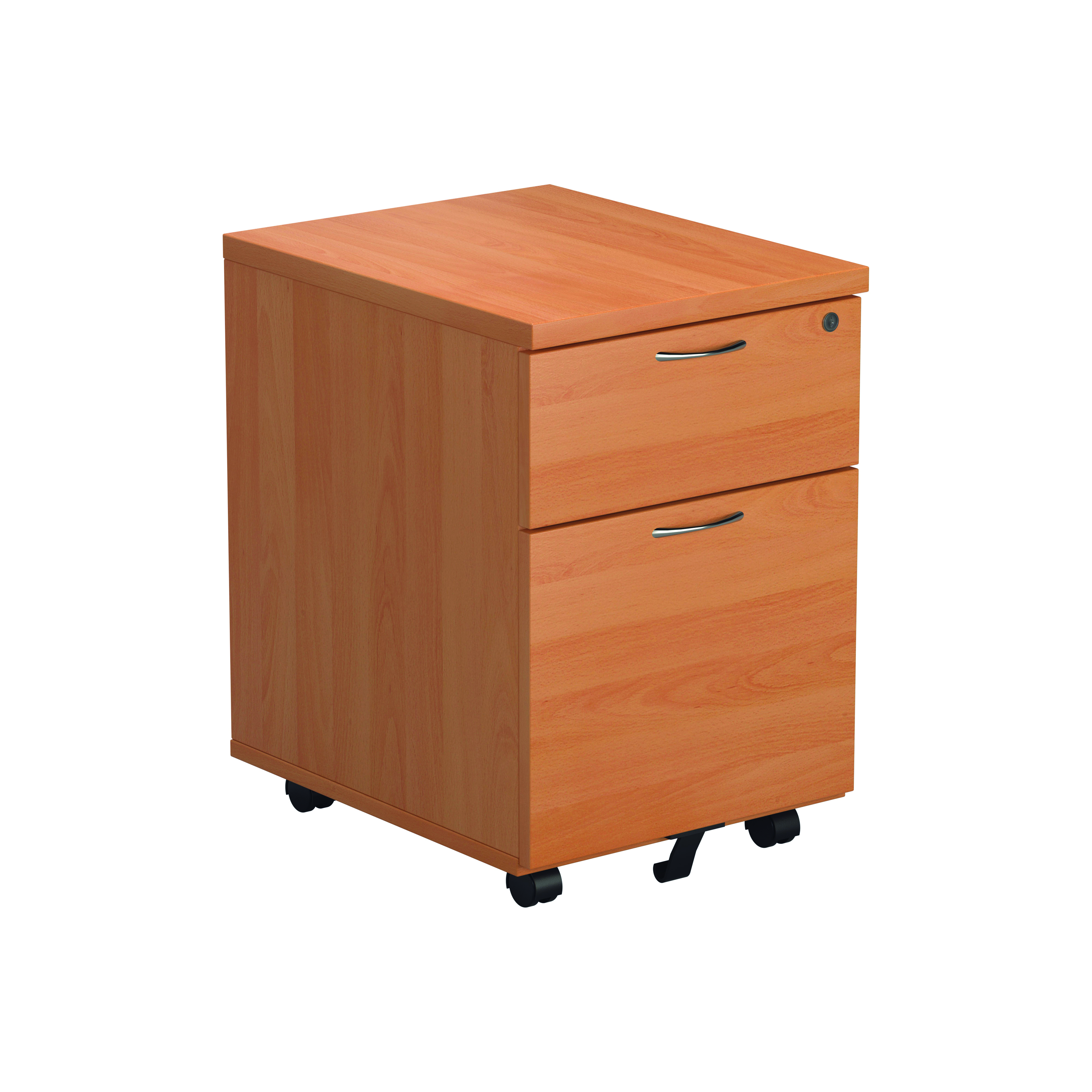 Jemini+2+Drawer+Mobile+Pedestal+404x500x595mm+Beech+KF74483