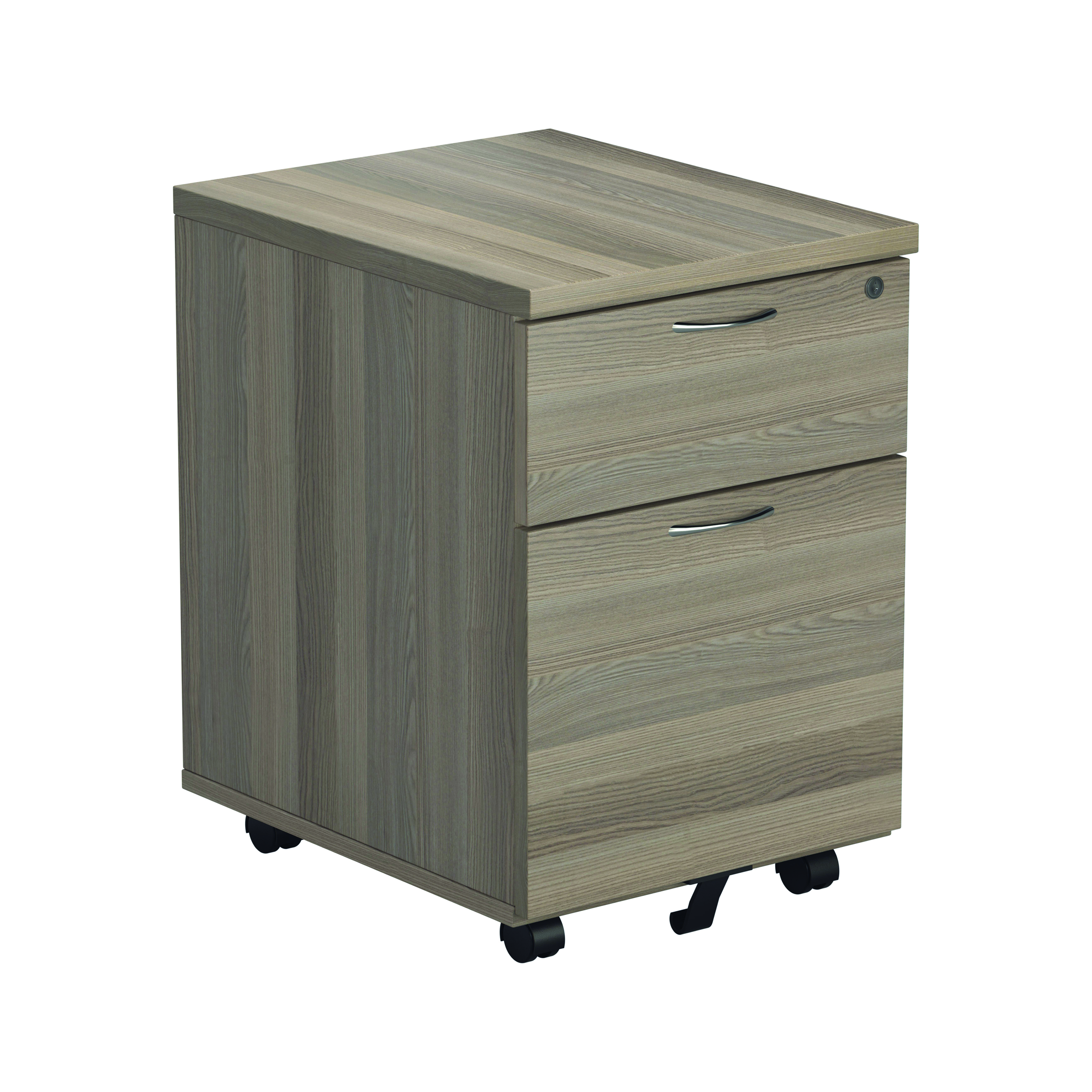 Jemini+2+Drawer+Mobile+Pedestal+404x500x595mm+Grey+Oak+KF78943
