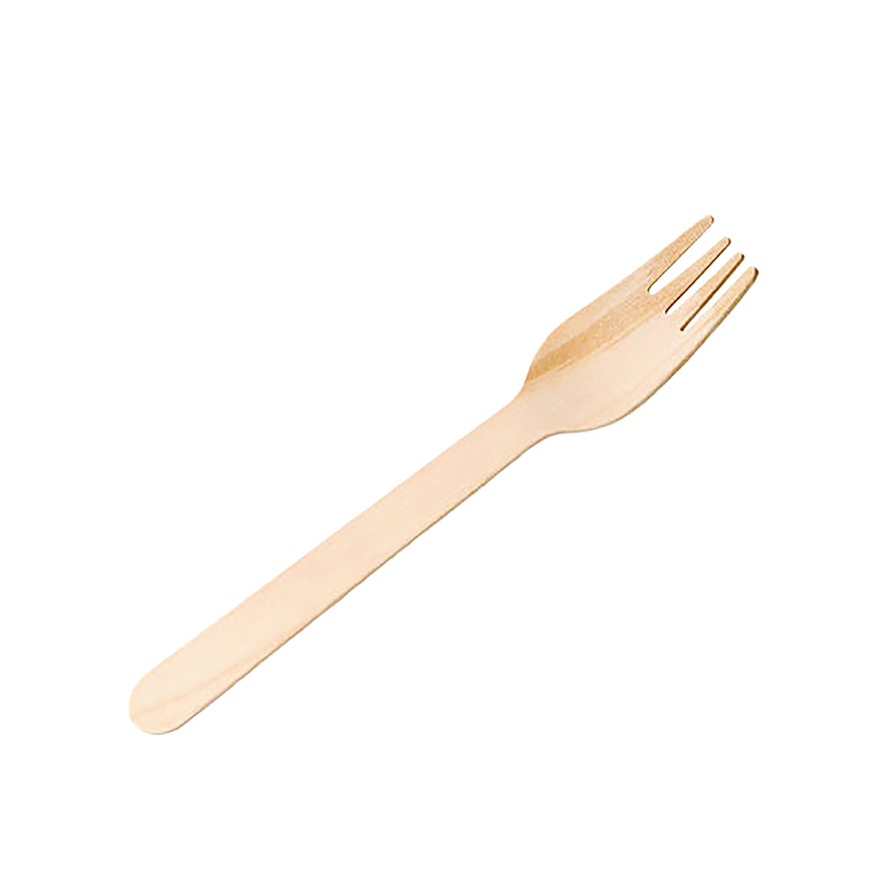Economy+Disposable+Birch+Wood+Fork+16cm+%28Pack+of+100%29+F90221-0