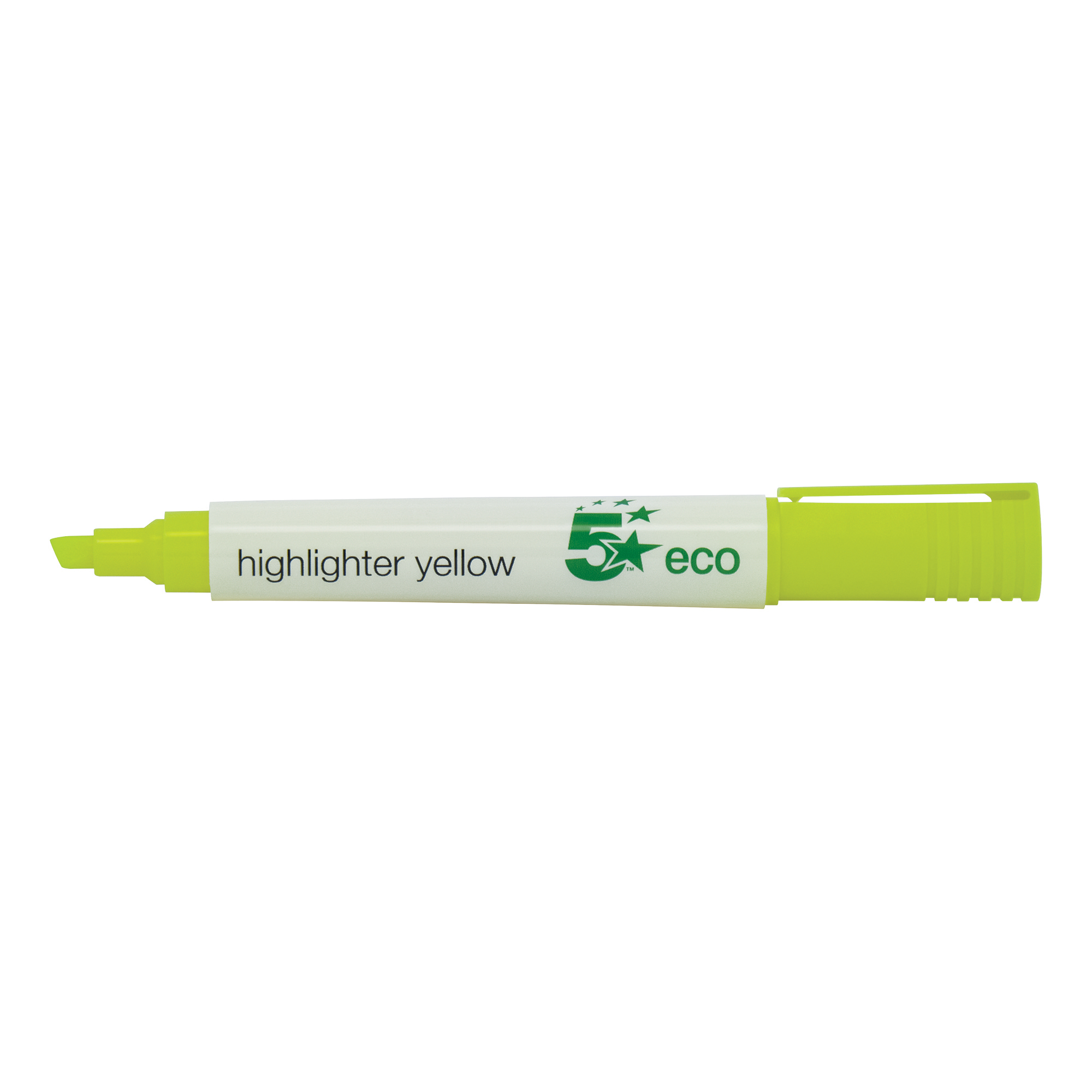 5+Star+Highlighter+Chisel+Tip+1-5mm+Line+Yellow+%28Pack+of+10%29