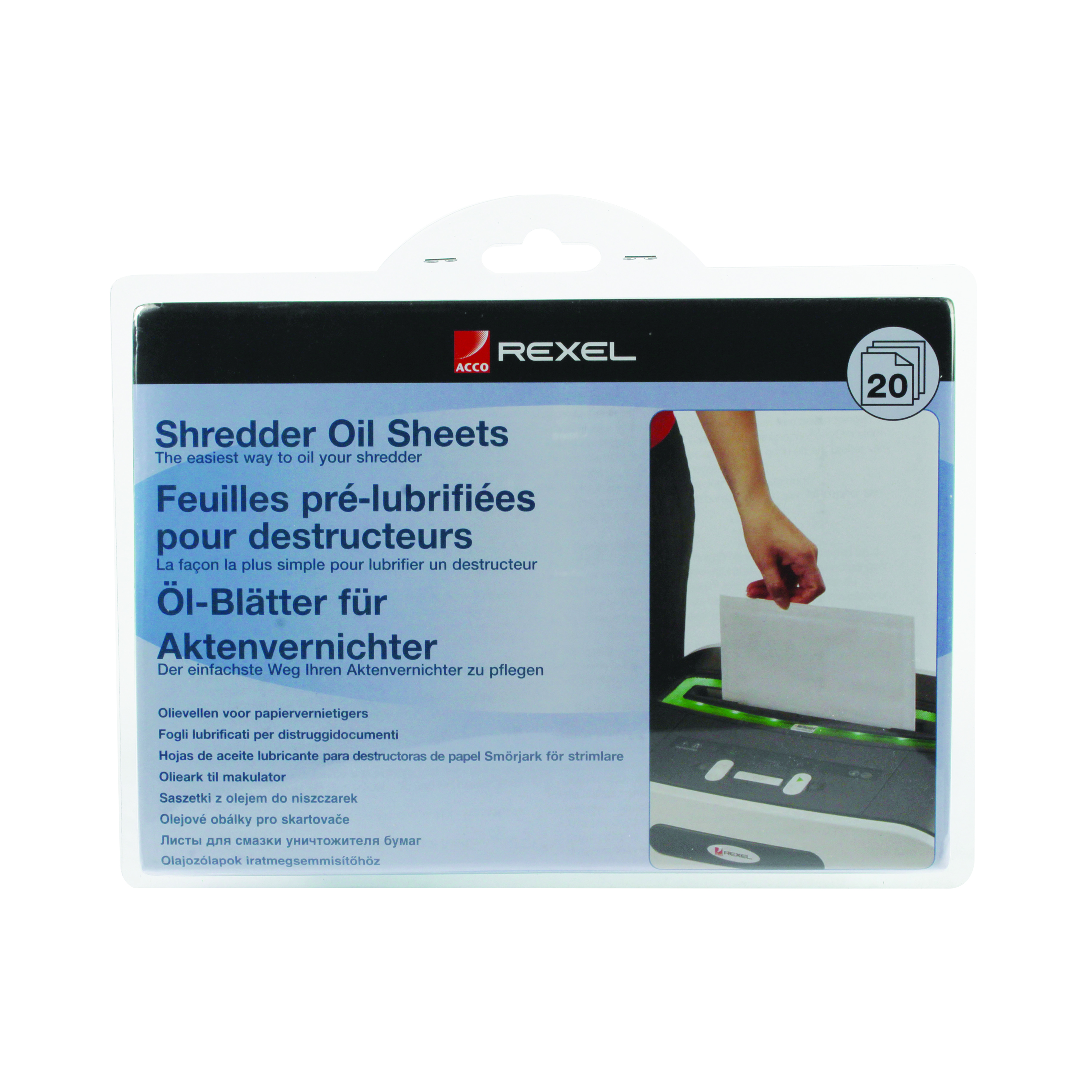 Rexel+Shredder+Non-Auto+Oil+Sheets+%28Pack+of+20%29+2101949