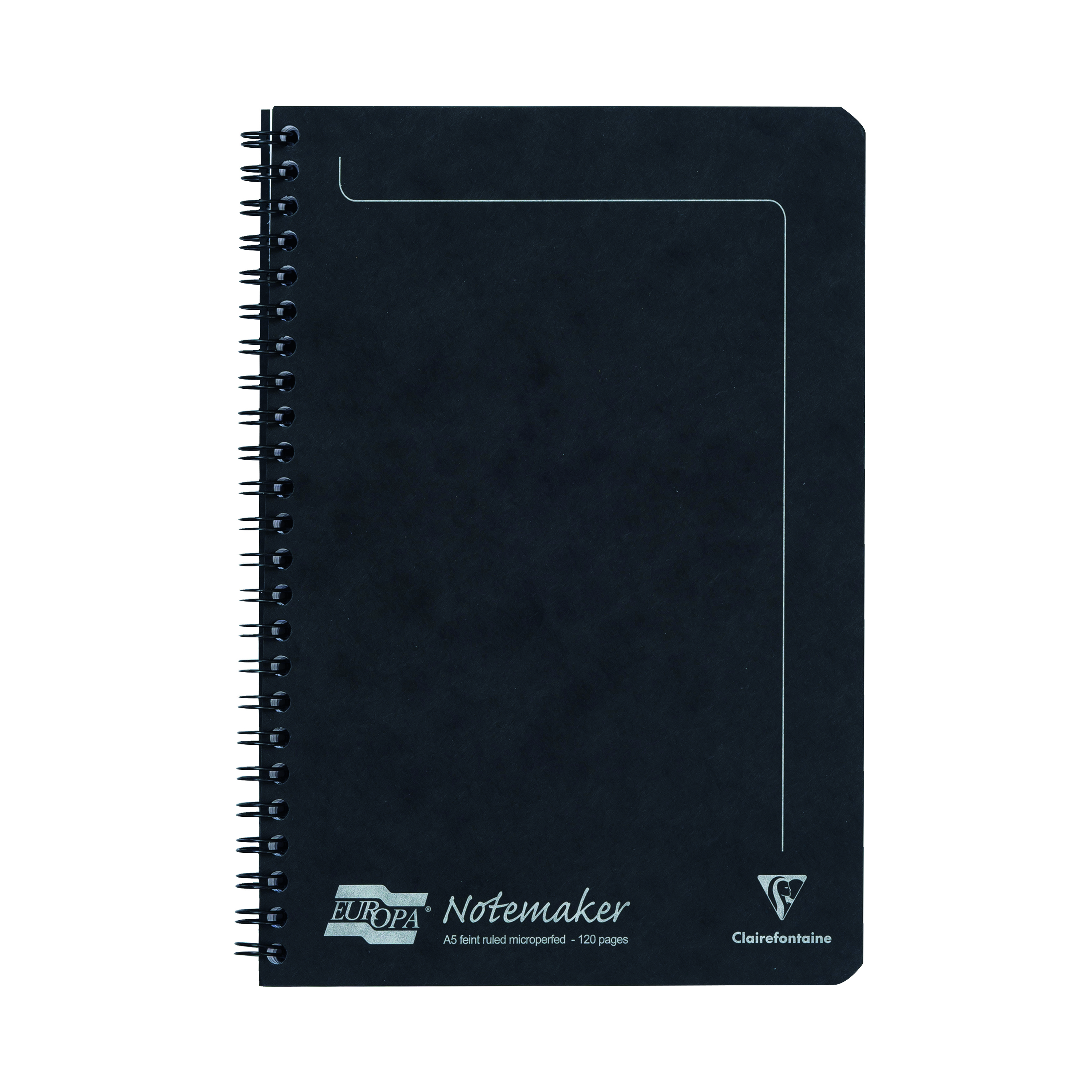 Clairefontaine+Europa+Notemakers+Notebook+A5+Black+%28Pack+of+10%29+4852