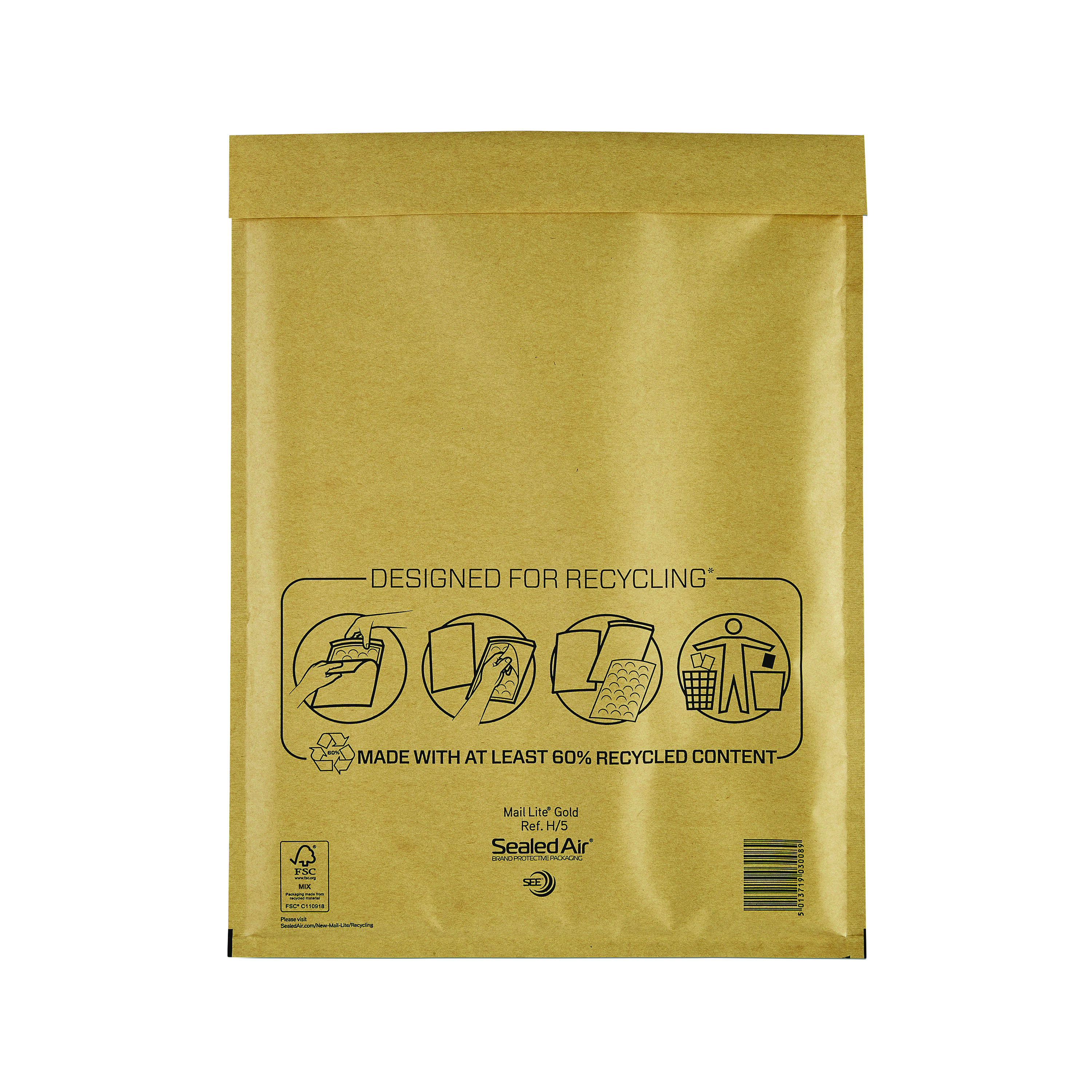 Sealed+Air+Bubble+Postal+Bag+Gold+H5-270x360+%28Pack+of+50%29+101098097