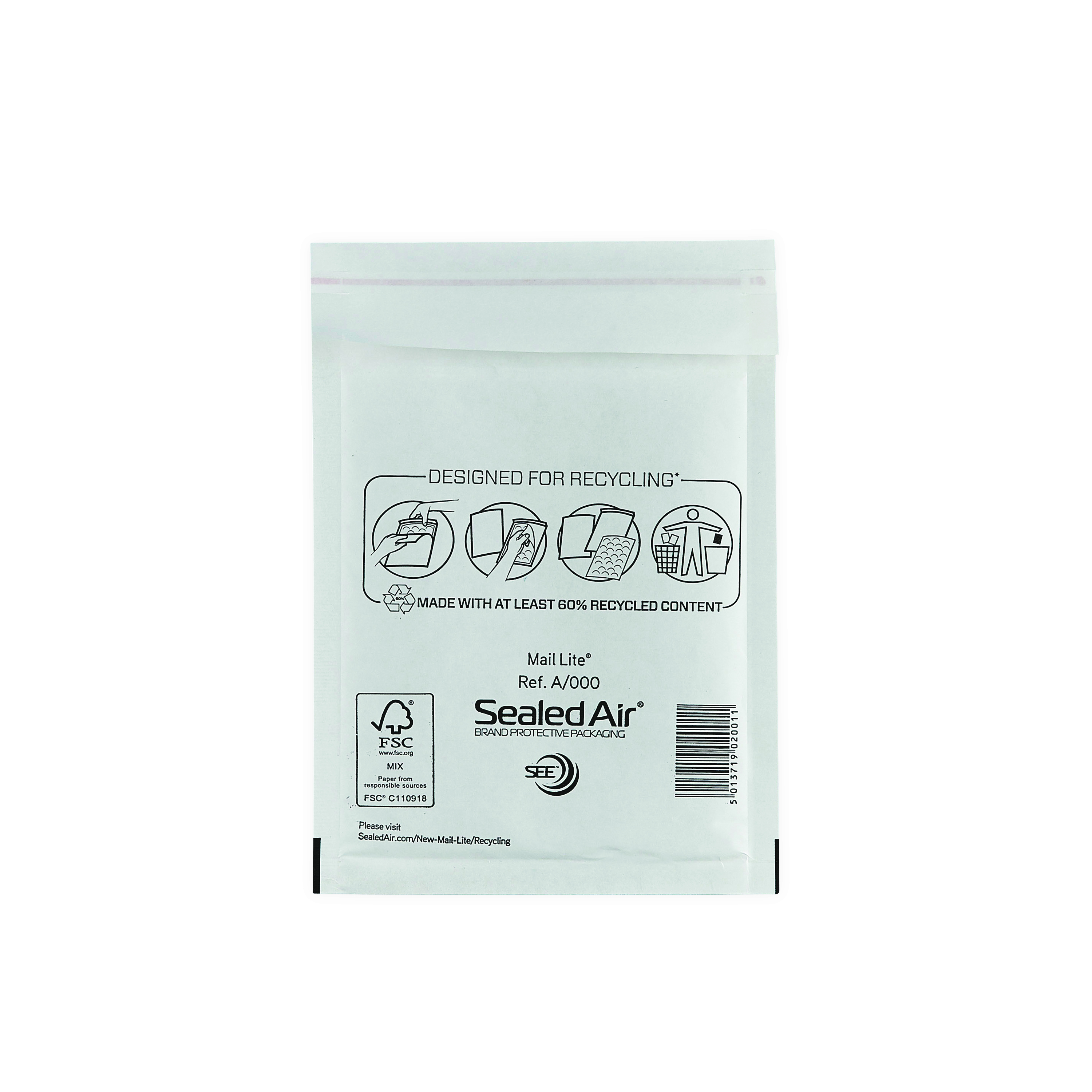 Sealed+Air+Bubble+Postal+Bag+White+A000+110x160+%28Pack+of+100%29+101097838