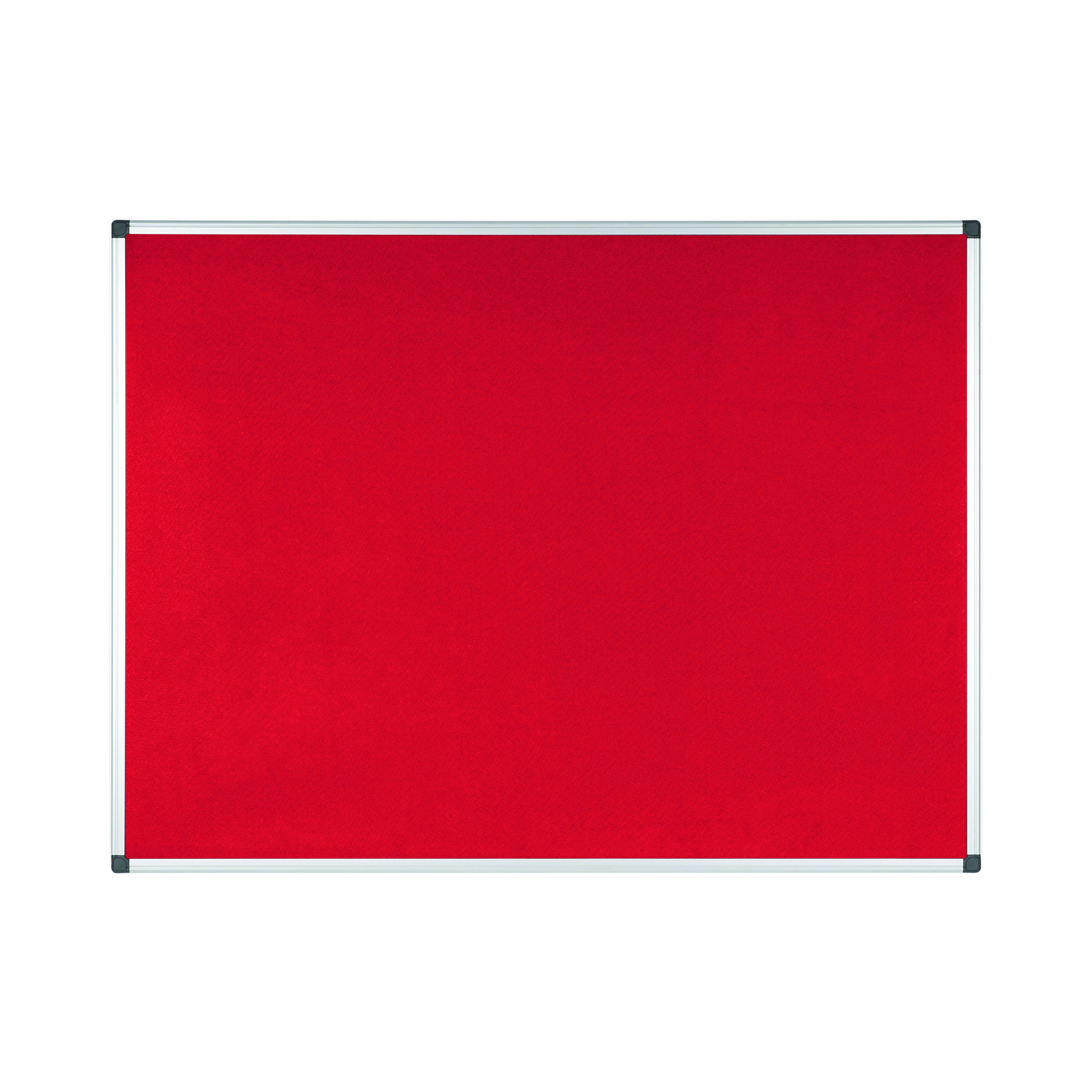 Bi-Office+Aluminium+Trim+Felt+Notice+Board+1200x900mm+Red+FA0546170