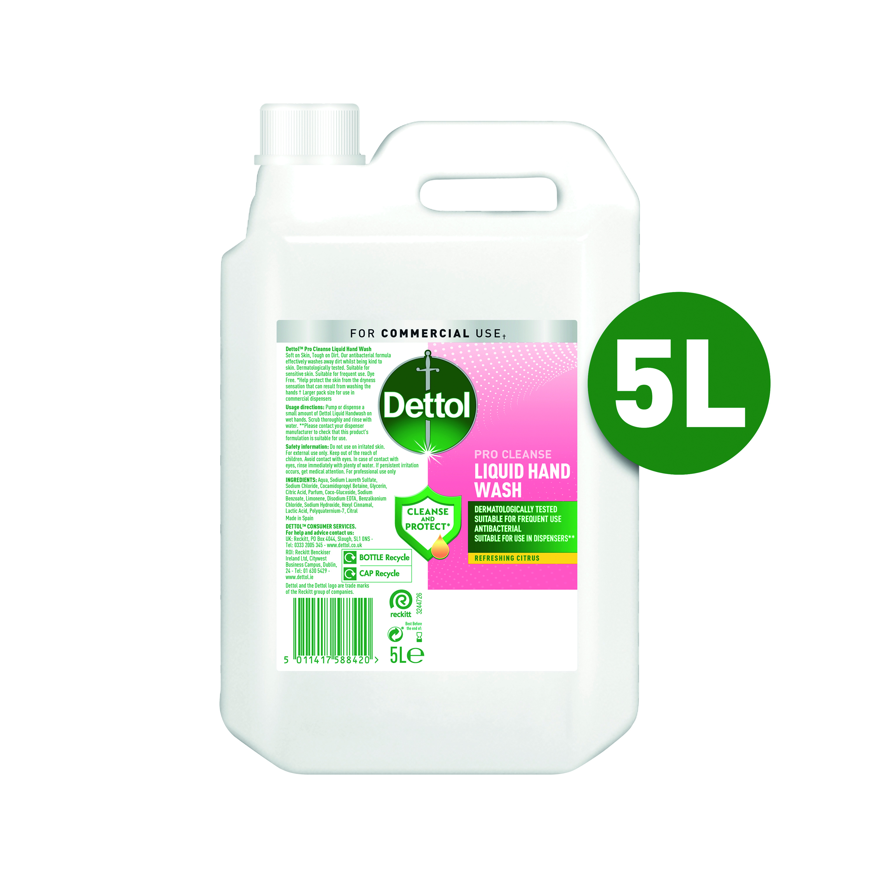 Dettol+Pro+Cleanse+Antibacterial+Hand+Wash+Soap+Citrus+5L+3253761