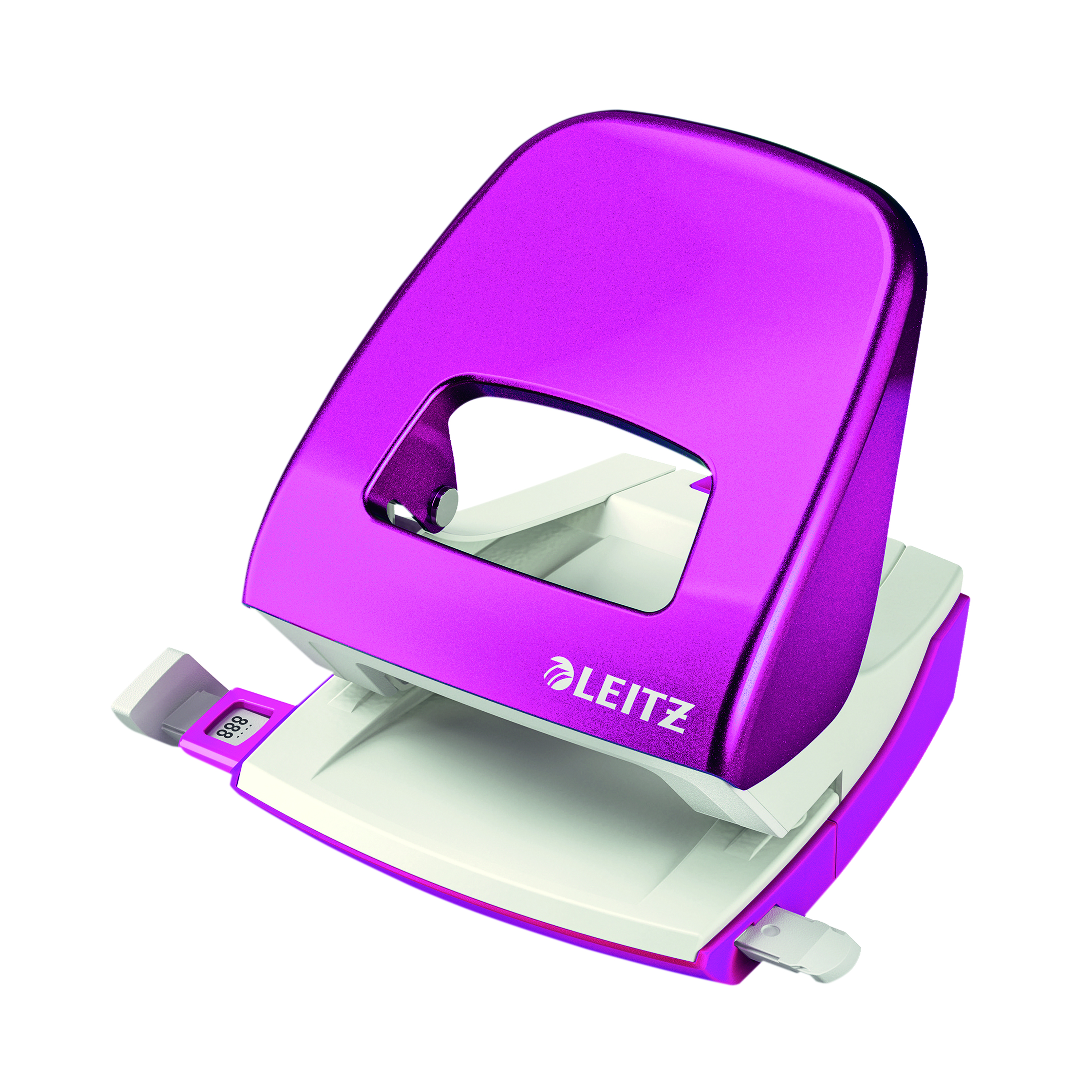 Leitz+NeXXt+WOW+Metal+Office+Hole+Punch+Metallic+Pink+50081023