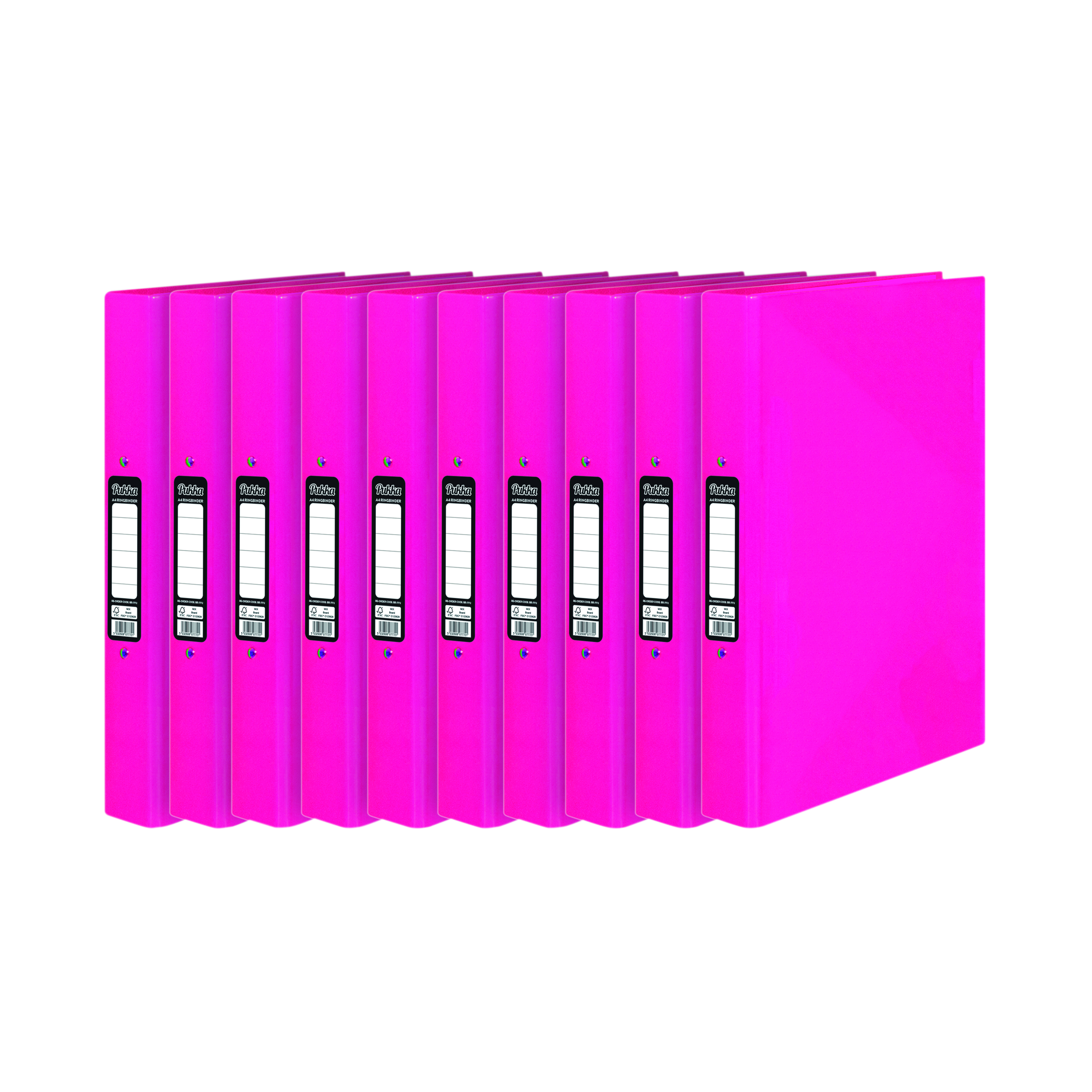Pukka+Brights+Ring+binder+A4+Pink+%2810+Pack%29+BR-7772