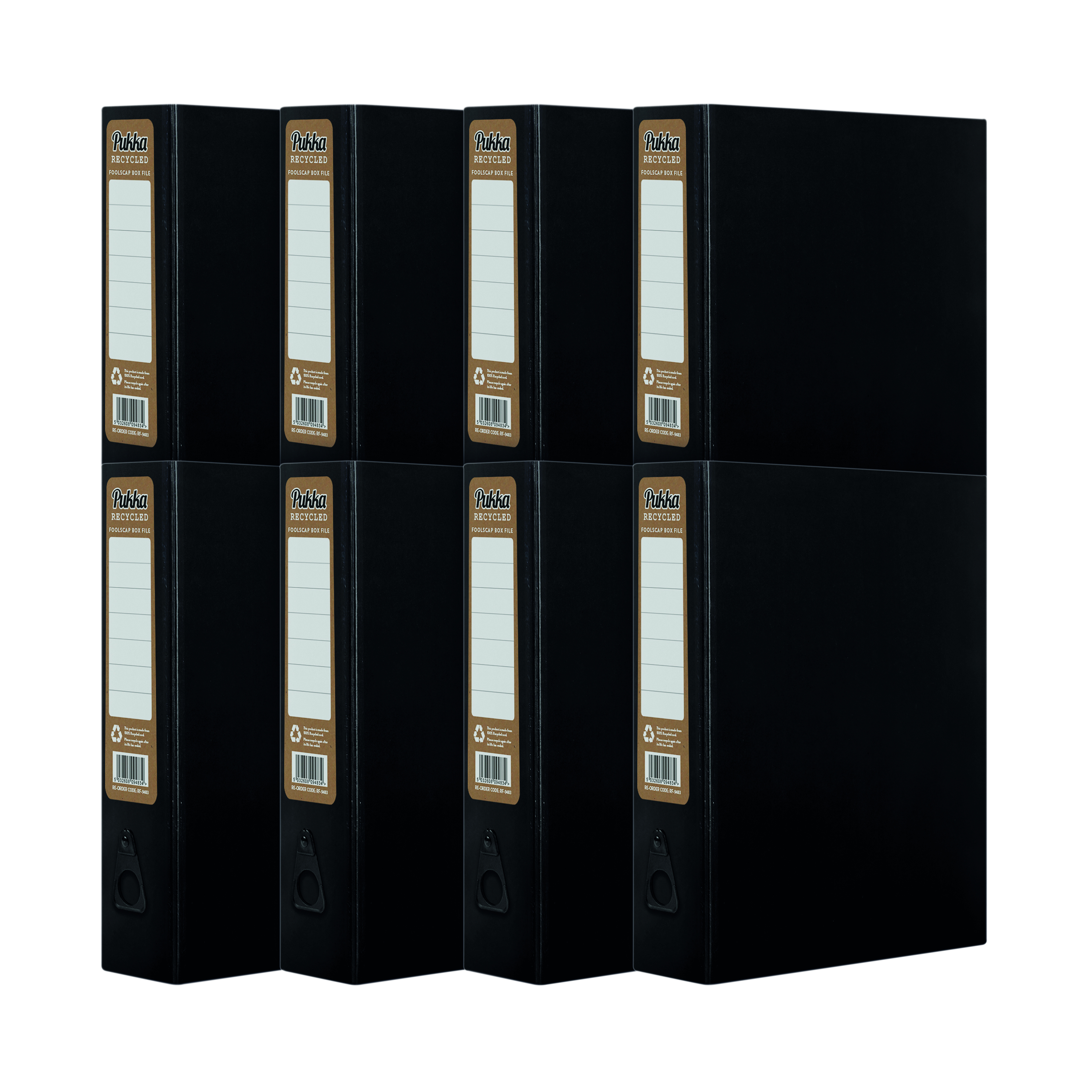 Pukka+Recycled+Box+File+Foolscap+Black+%28Pack+of+8%29+RF-9486