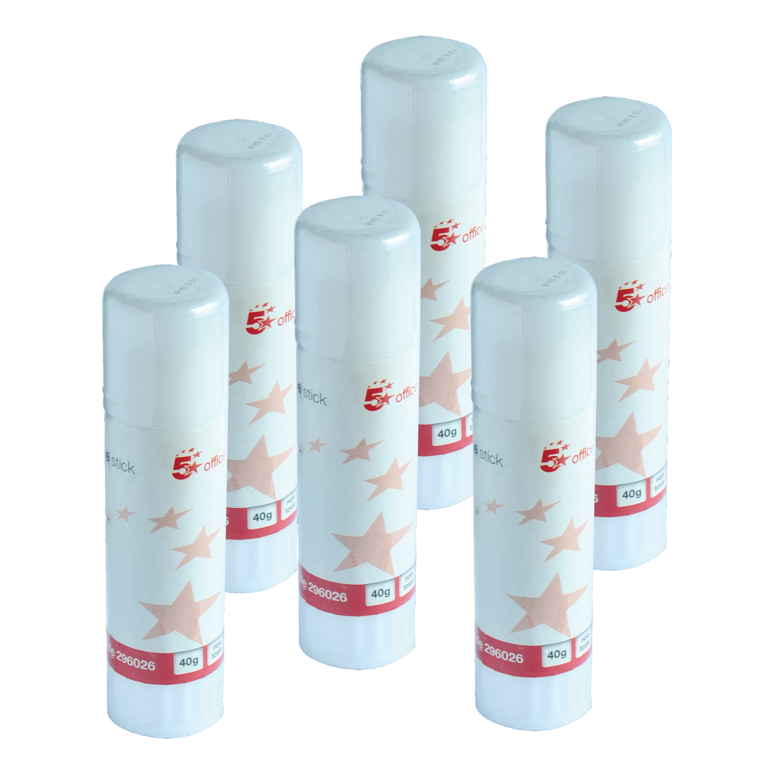 5+Star+Office+Glue+Stick+Solid+Washable+Non-toxic+Large+40g+%28Pack+of+6%29