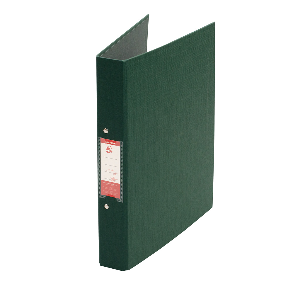 5+Star+Office+2+O-Ring+Binder+A4+Polypropylene+Green+%28Pack+of+10%29