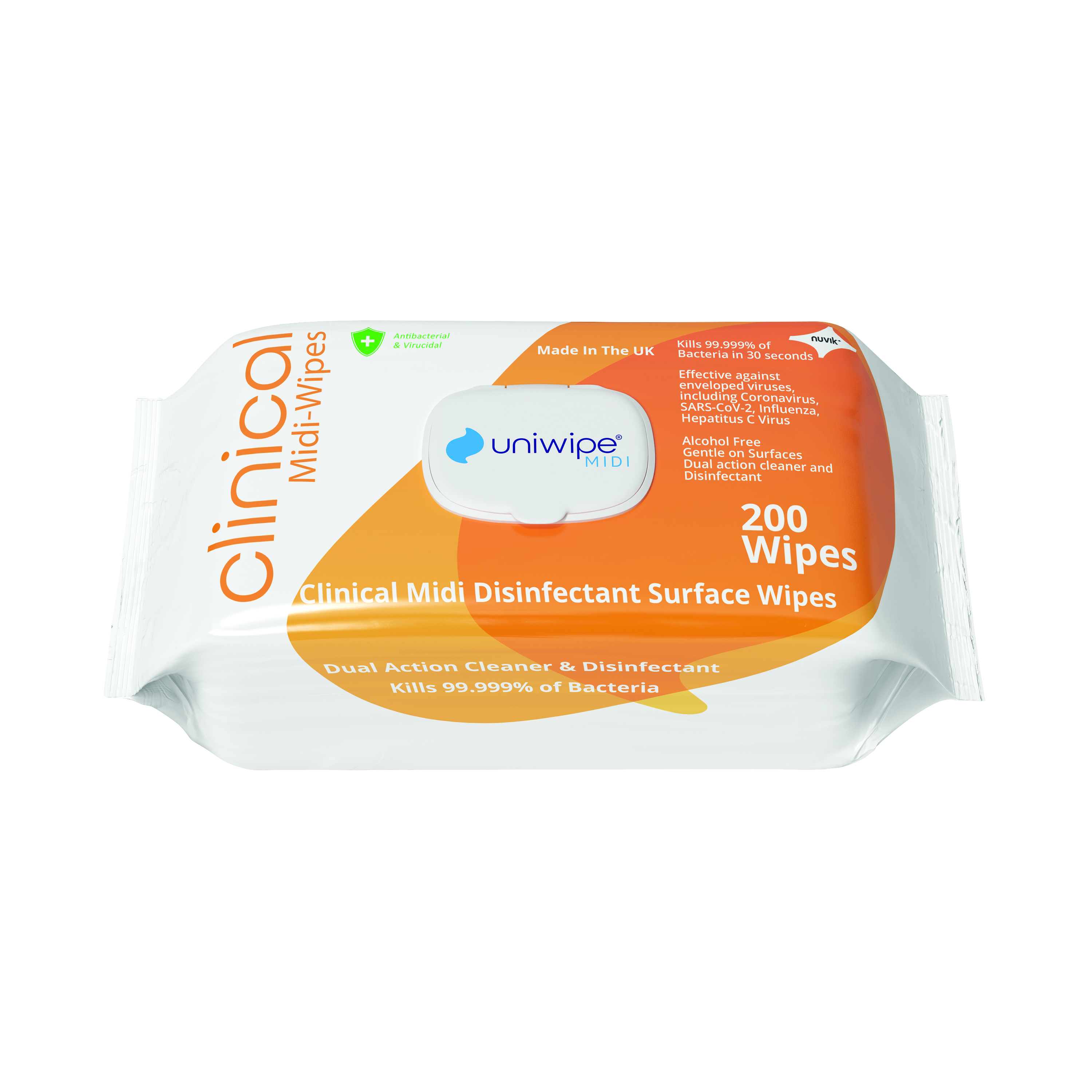 Uniwipe+Clinical+Midi+Wipes+%28200+Pack%29+1020