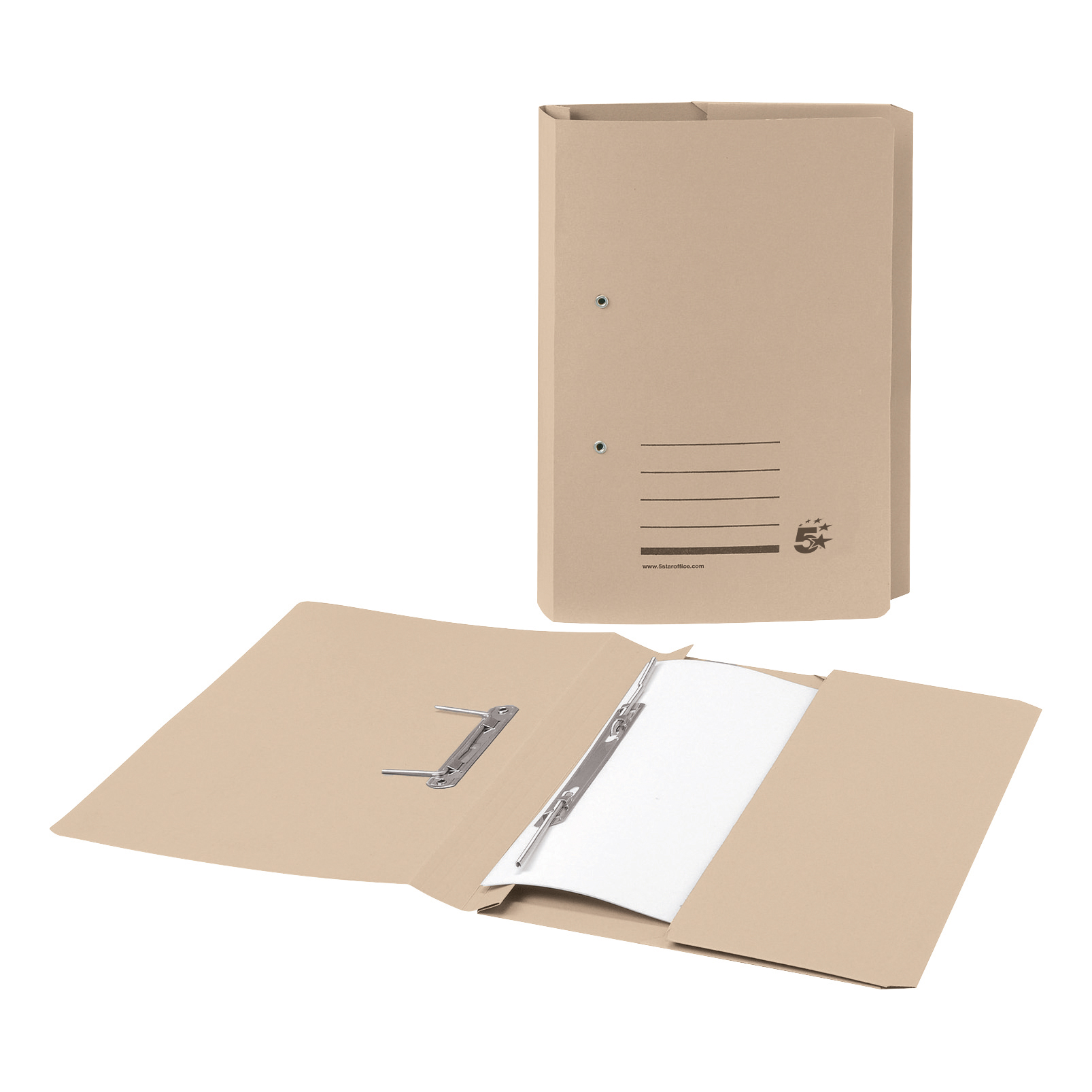 5+Star+Office+Transfer+Spring+Pocket+File+Recycled+Mediumweight+285gsm+Foolscap+Buff+%28Pack+of+25%29