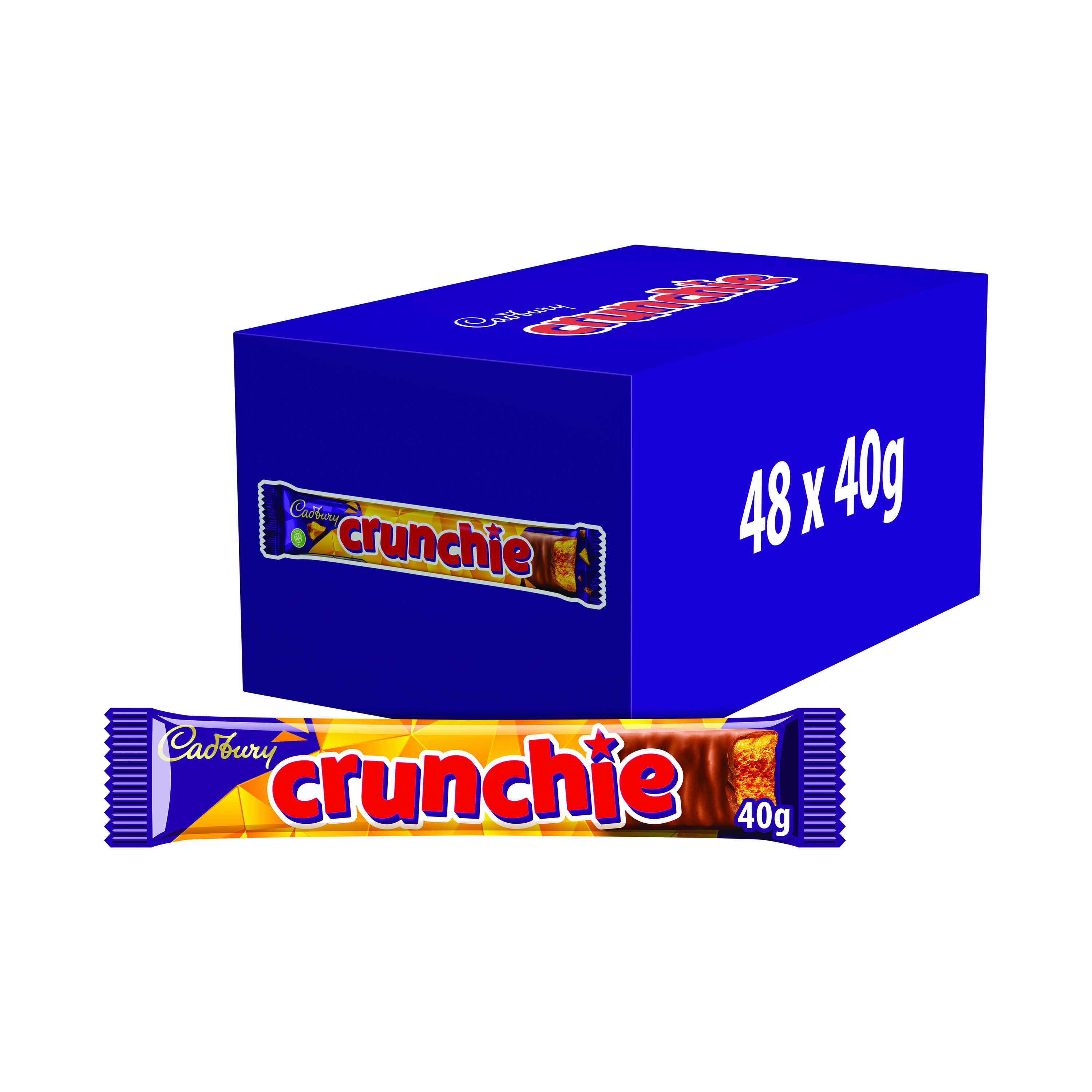 Cadbury+Crunchie+Milk+Chocolate%2FHoneycomb+Bar+40g+%28Pack+of+48%29+100140