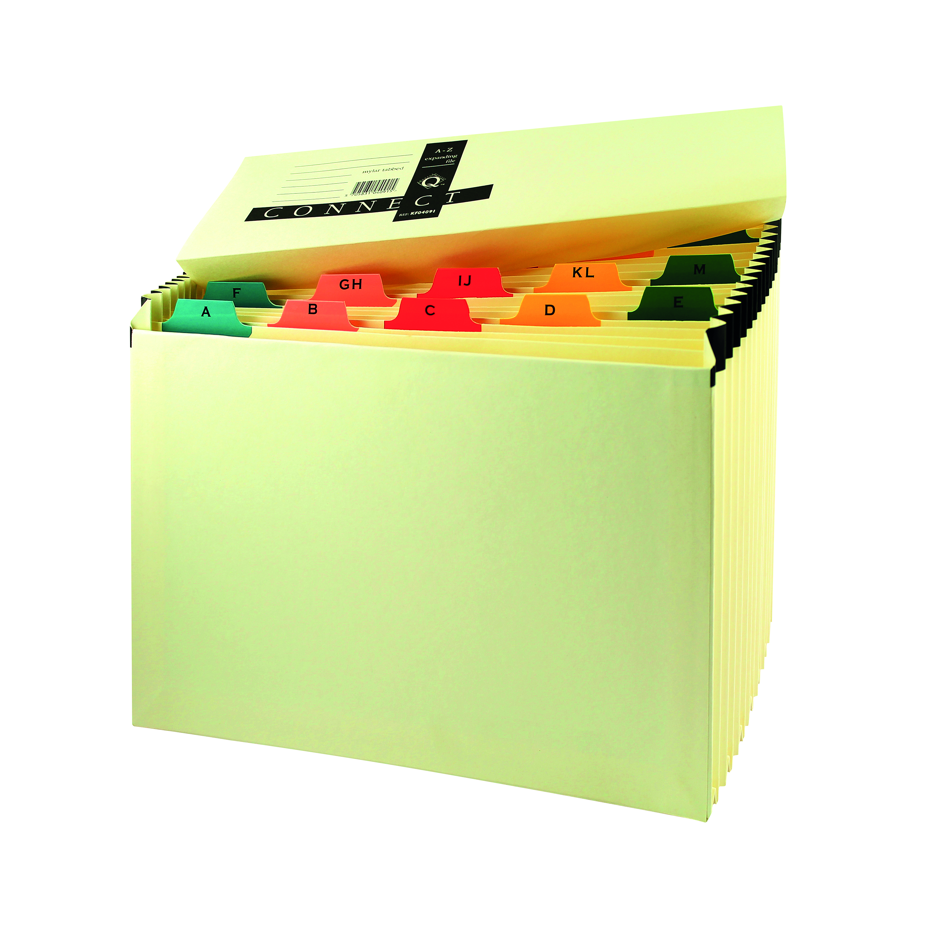 Q-Connect+Mylar+A-Z+19-Pocket+Expanding+File+Manilla+KF04091