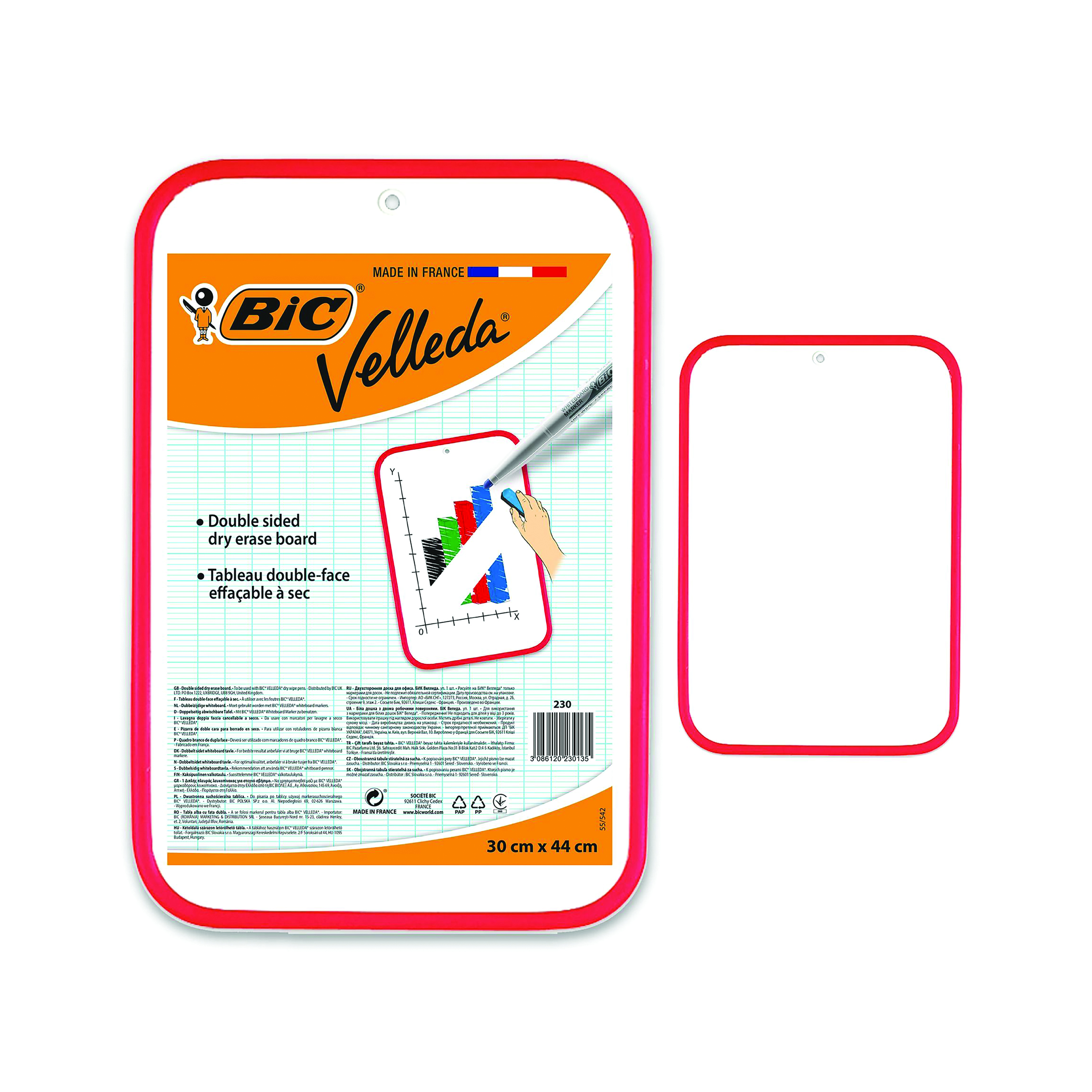 Bic+Velleda+Dry+Wipe+Board+300x440mm+Red+230+812105