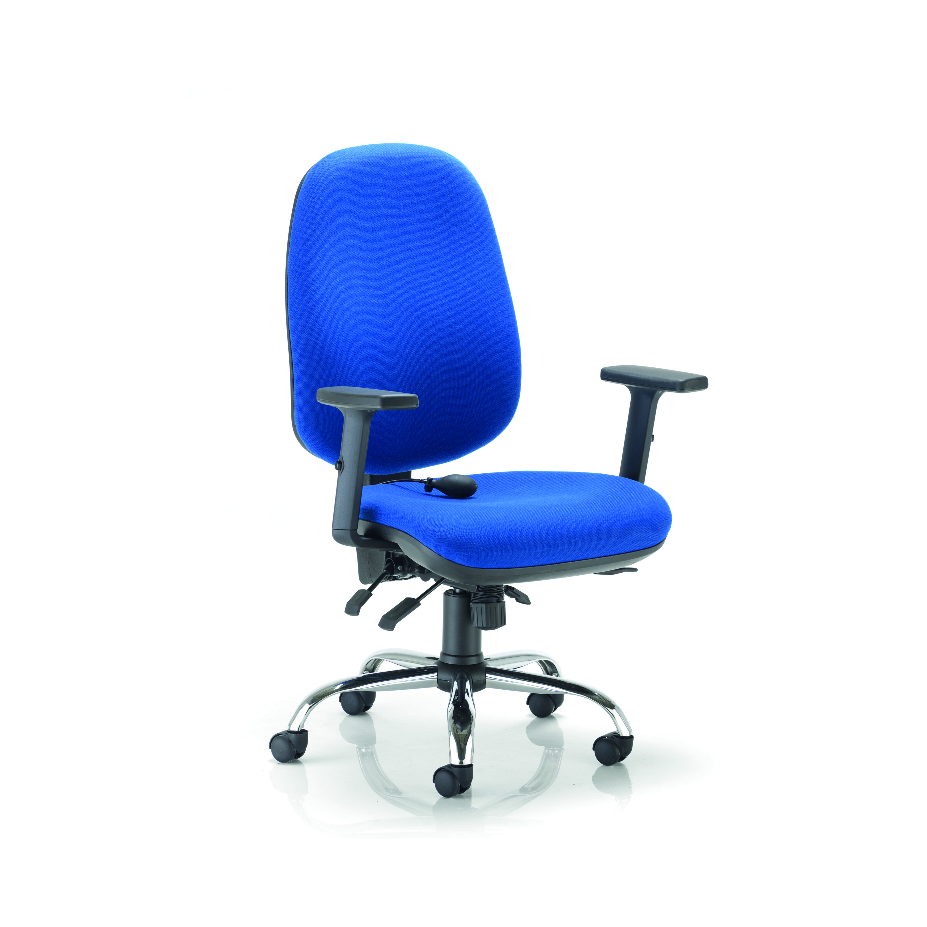 Arista+Aire+High+Back+Ergonomic+Chair+675x580x1035-1230mm+Blue+KF90571