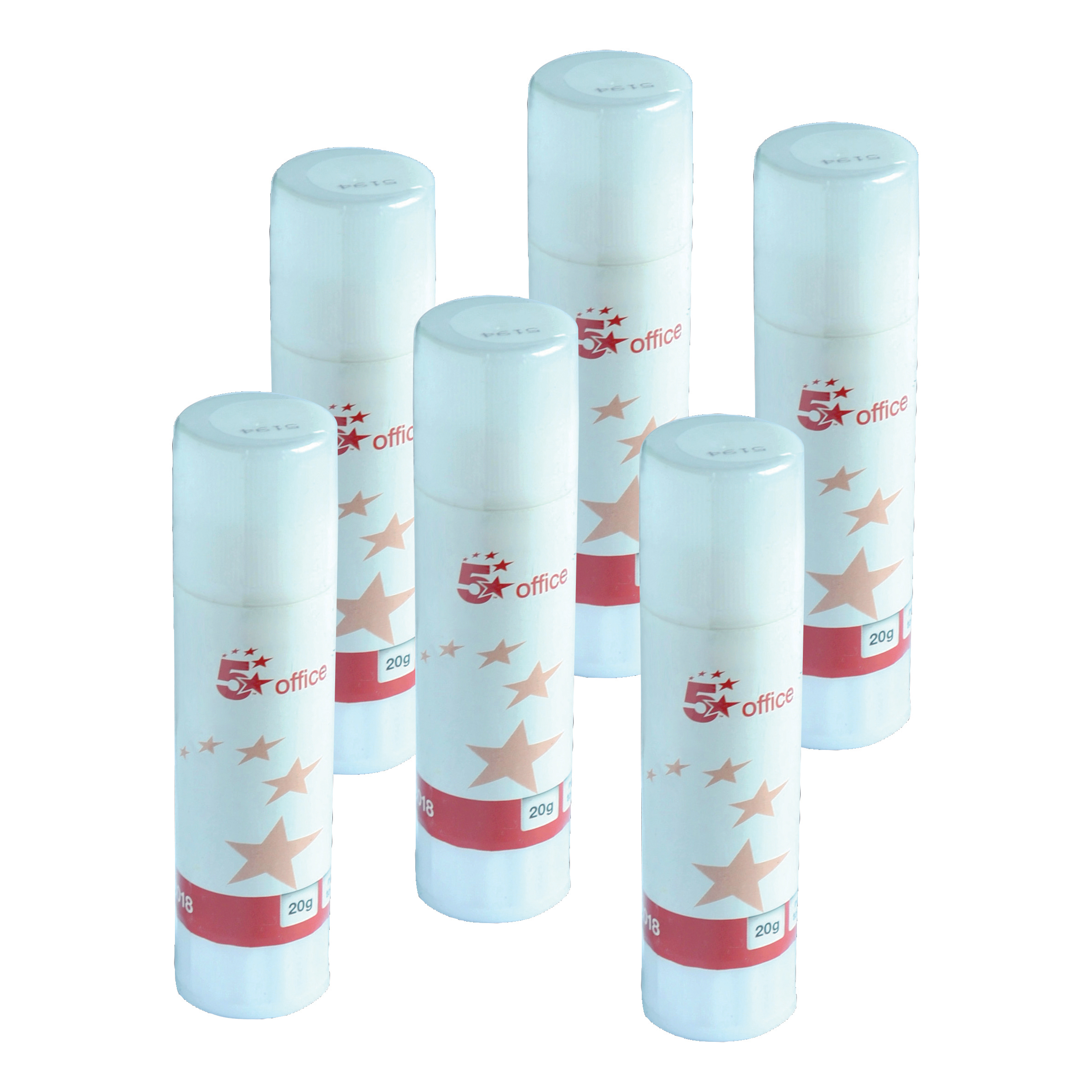5+Star+Office+Glue+Stick+Solid+Washable+Non-toxic+Medium+20g+%28Pack+of+6%29