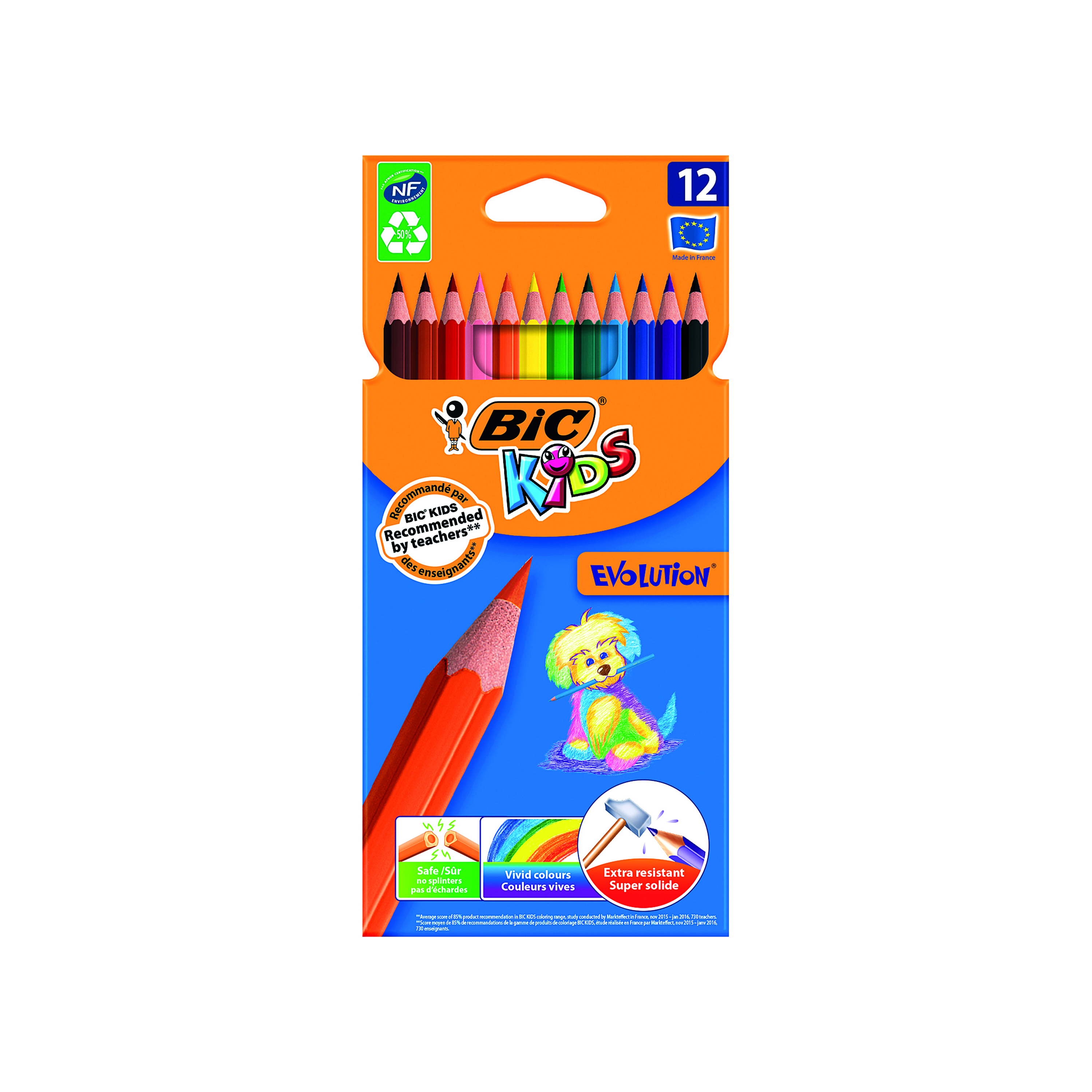 Bic+Kids+Evolution+Ecolutions+Colouring+Pencils+Assorted+%28Pack+of+12%29+829029