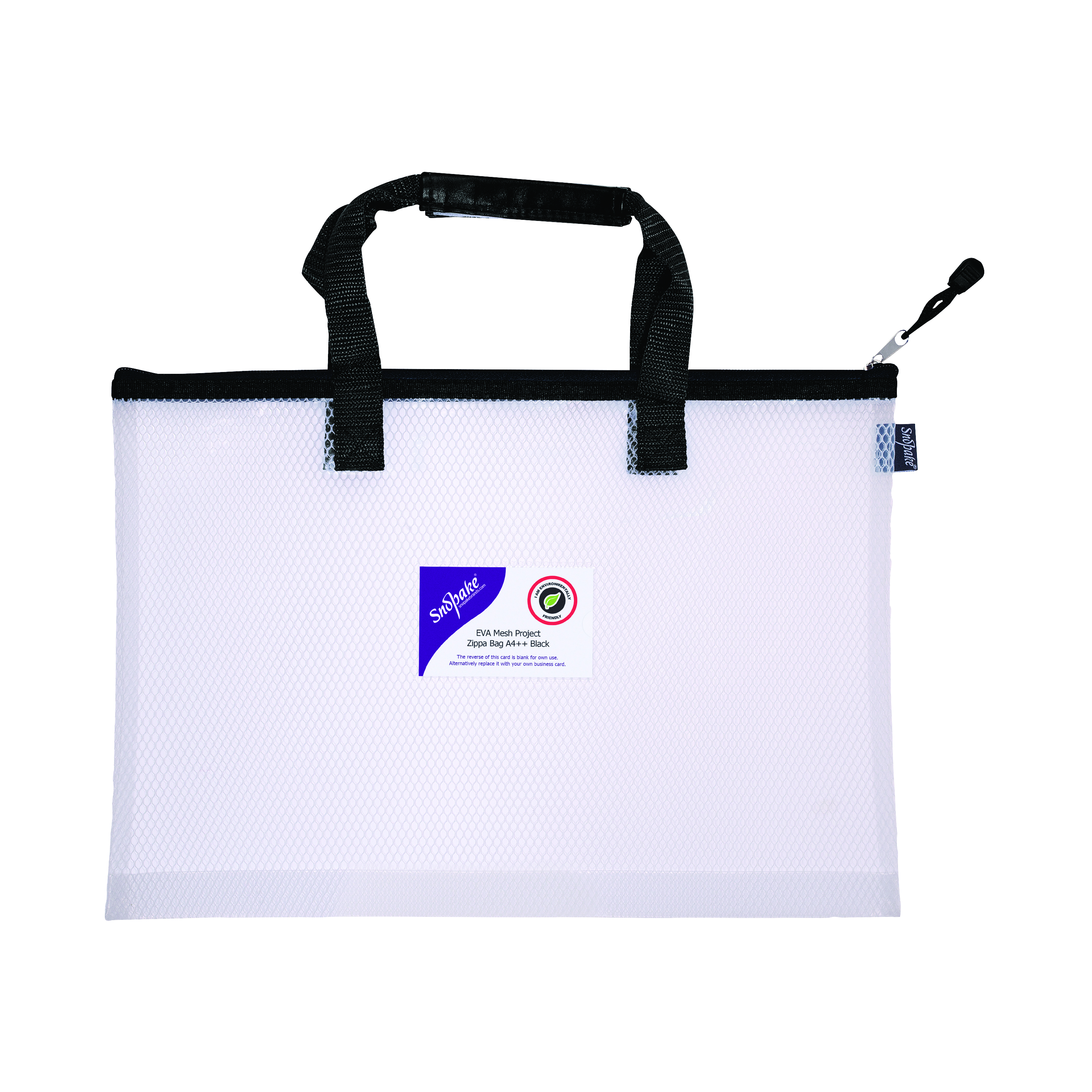Snopake+EVA+Mesh+High+Capacity+Project+Zippa+Bag+A3+480x350mm+Black+15874