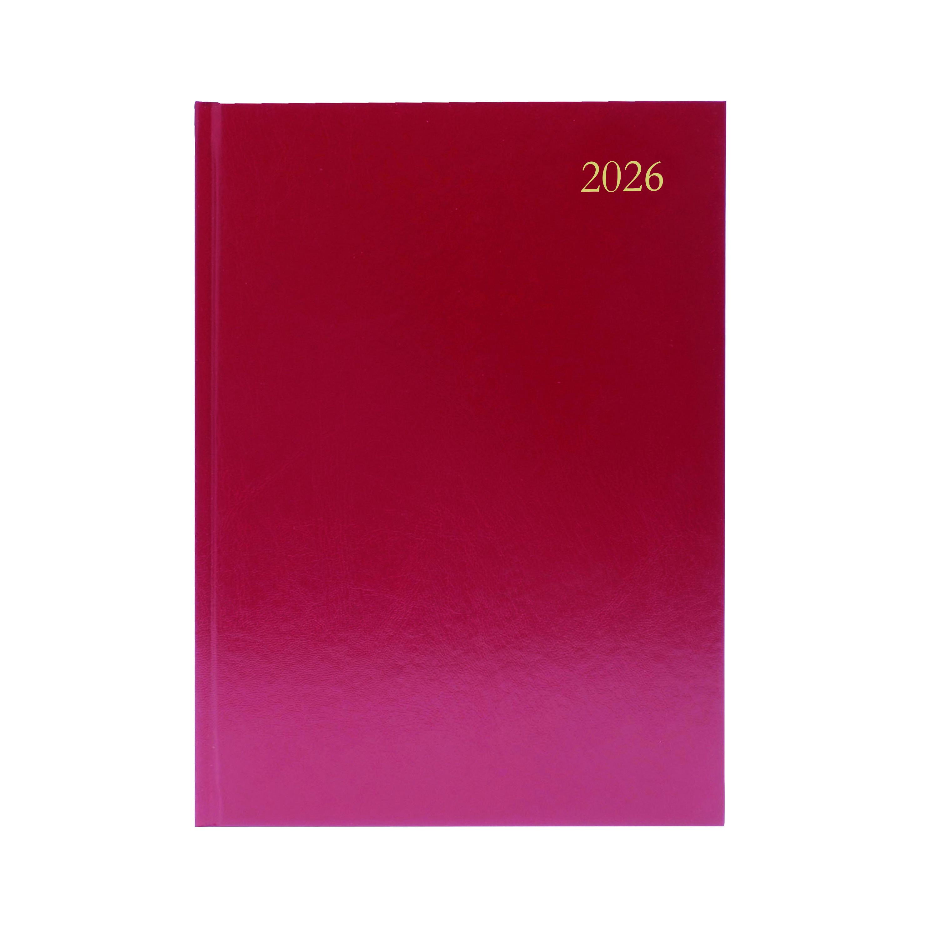 5+Star+Desk+Diary+Day+Per+Page+A5+Burgundy+2026+KFA51BG26