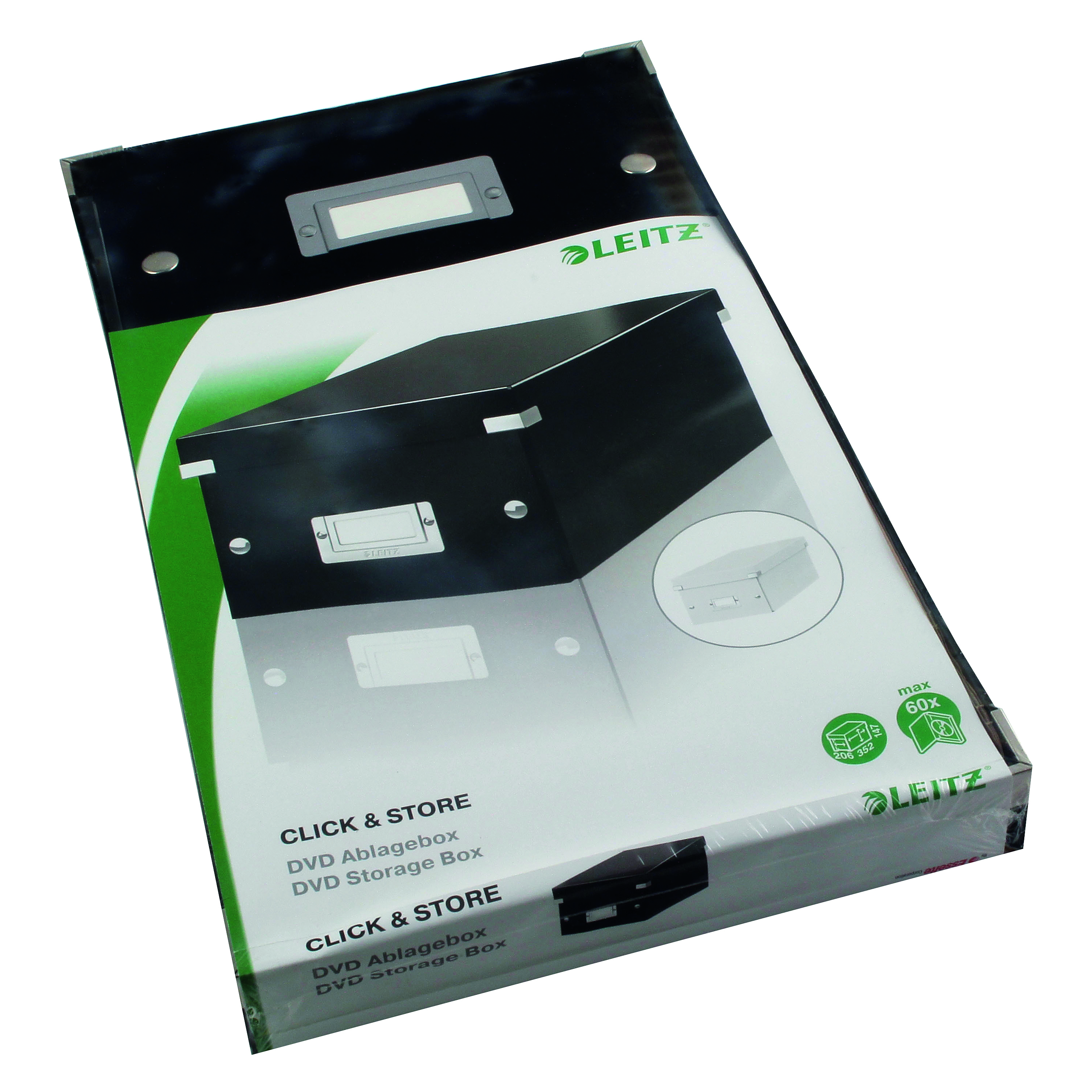 Leitz+Click+and+Store+DVD+Storage+Box+Black+60420095