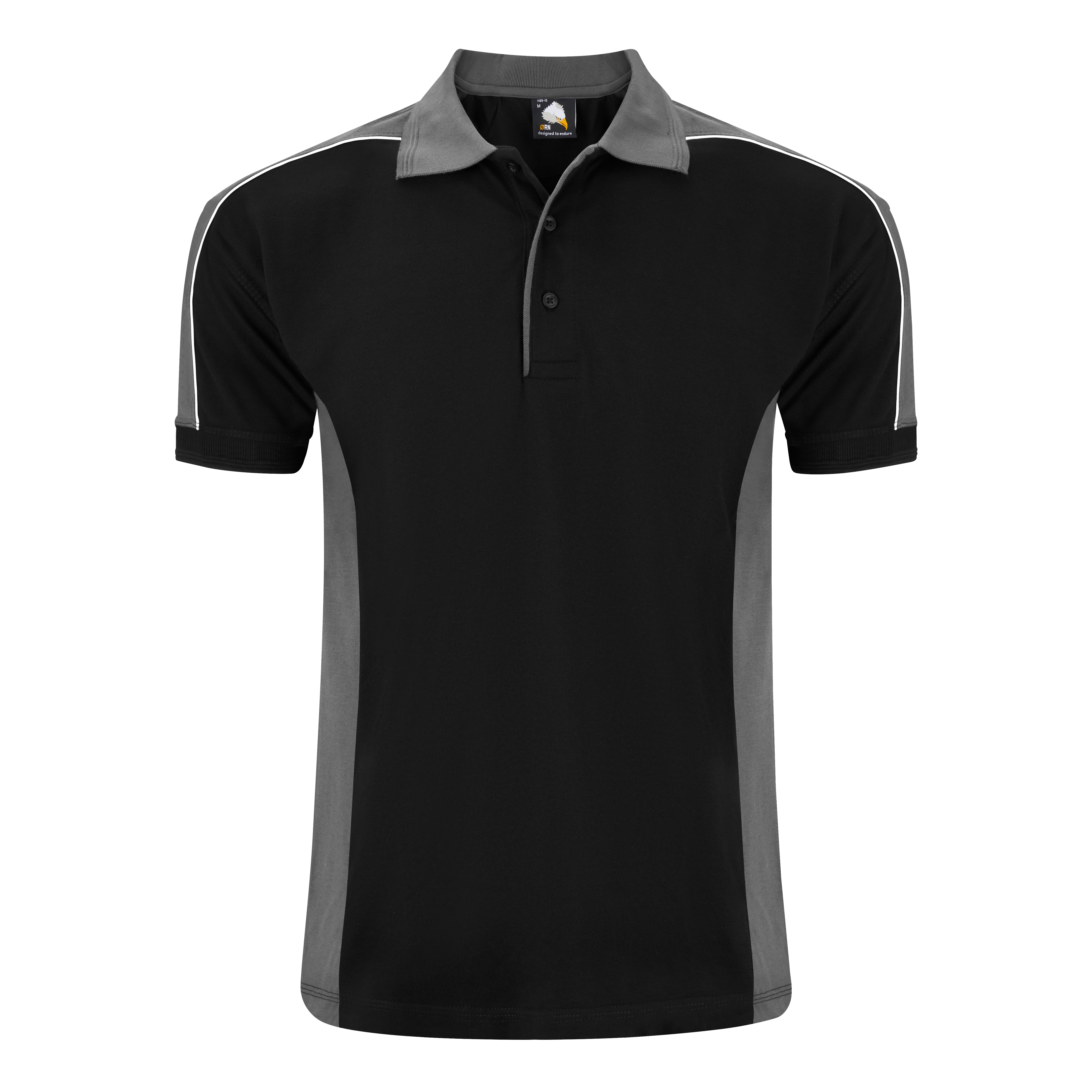 ORN+Avocet+Polo+Shirt+Unisex+Black%2FGraphite+M+1188.BKGR.M