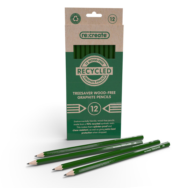 ReCreate+Treesaver+Recycled+HB+Pencil+%2812+Pack%29+TREE12HB