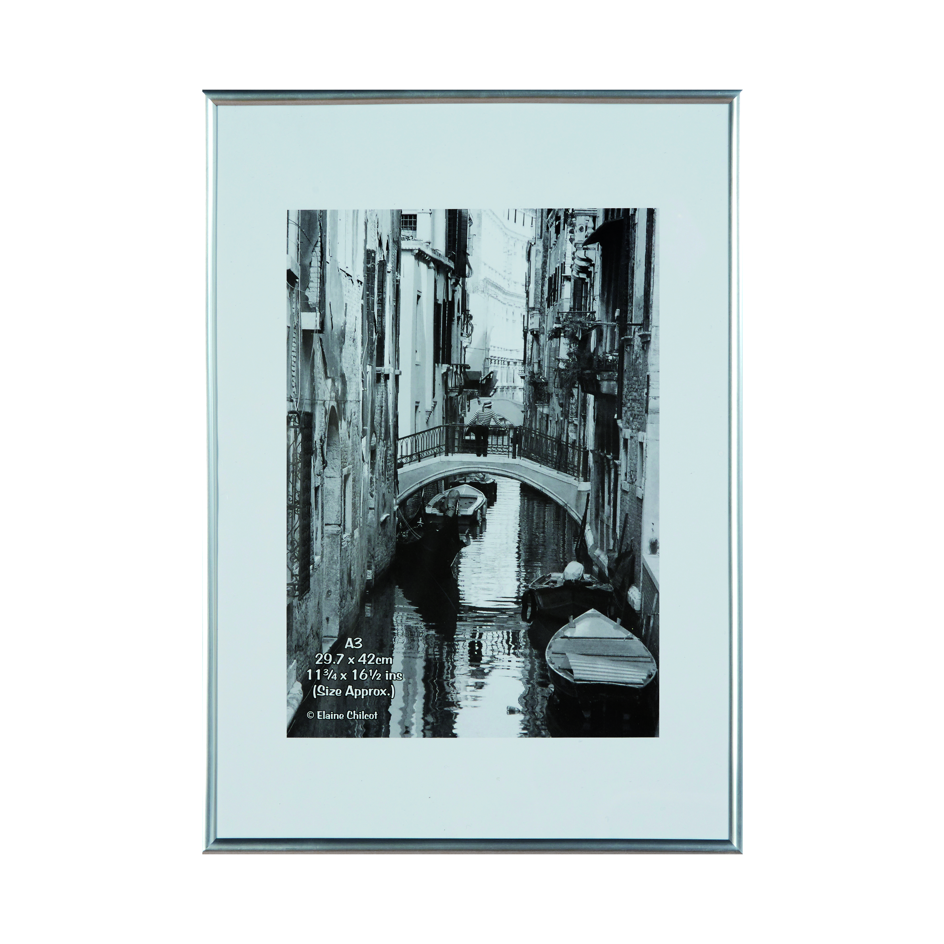 Hampton+Frames+Backloading+Certificate+Frame+A3+Silver+A3MARSIL