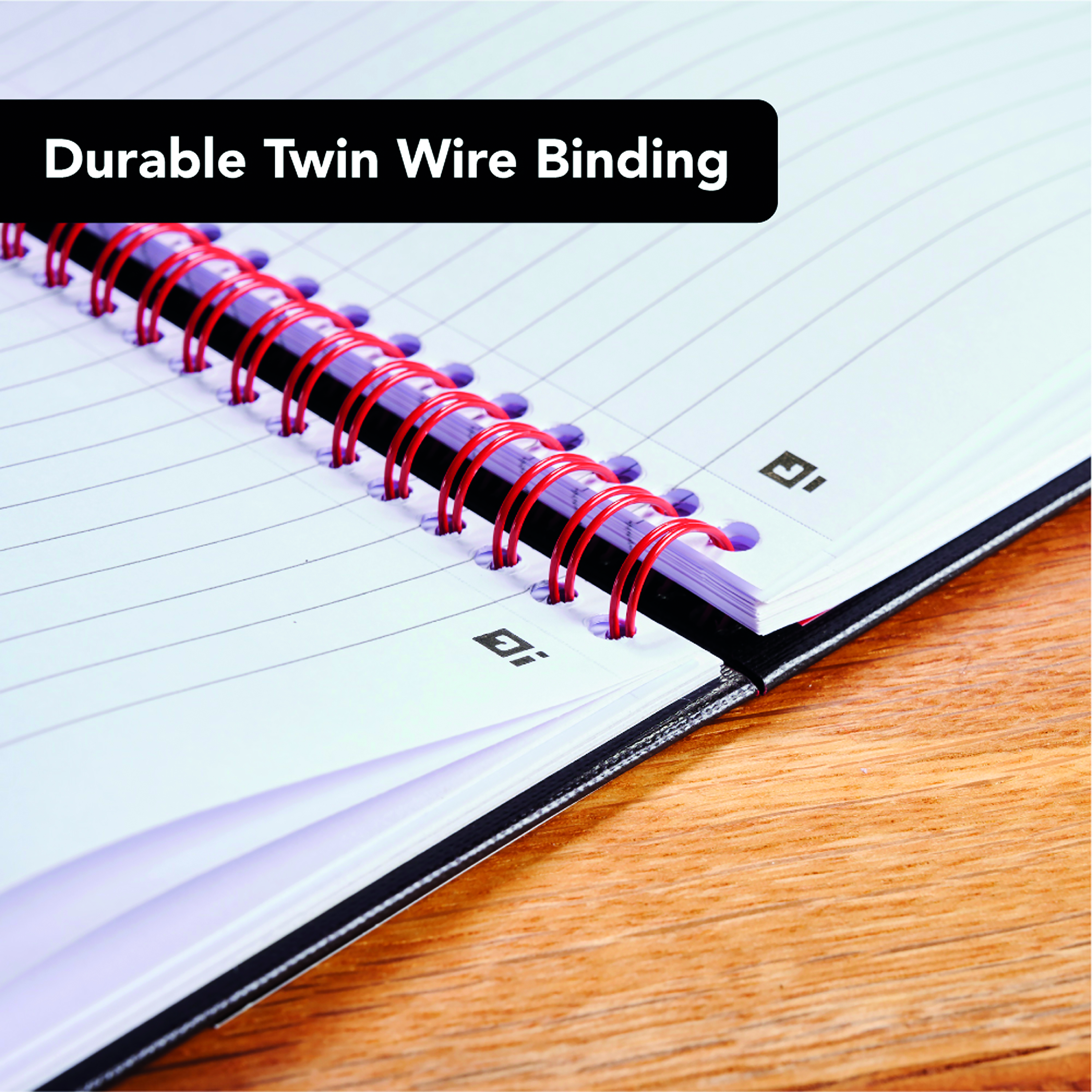 Black n' Red Wirebound Ruled Perforated Hardback Notebook A4 (Pack of 5 ...