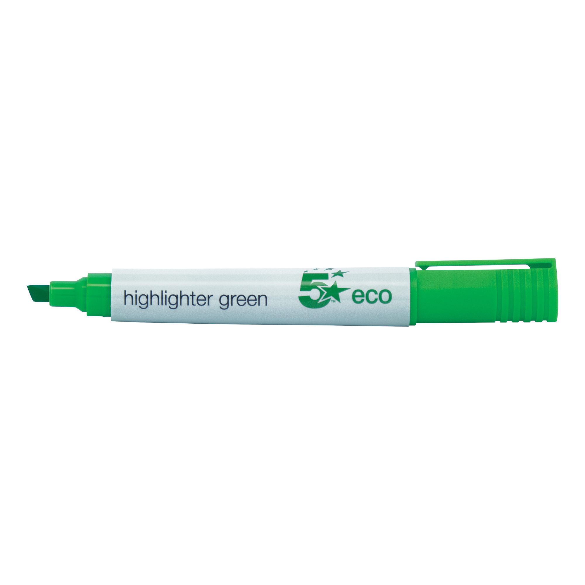 5+Star+Highlighter+Chisel+Tip+1-5mm+Line+Green+%28Pack+of+10%29