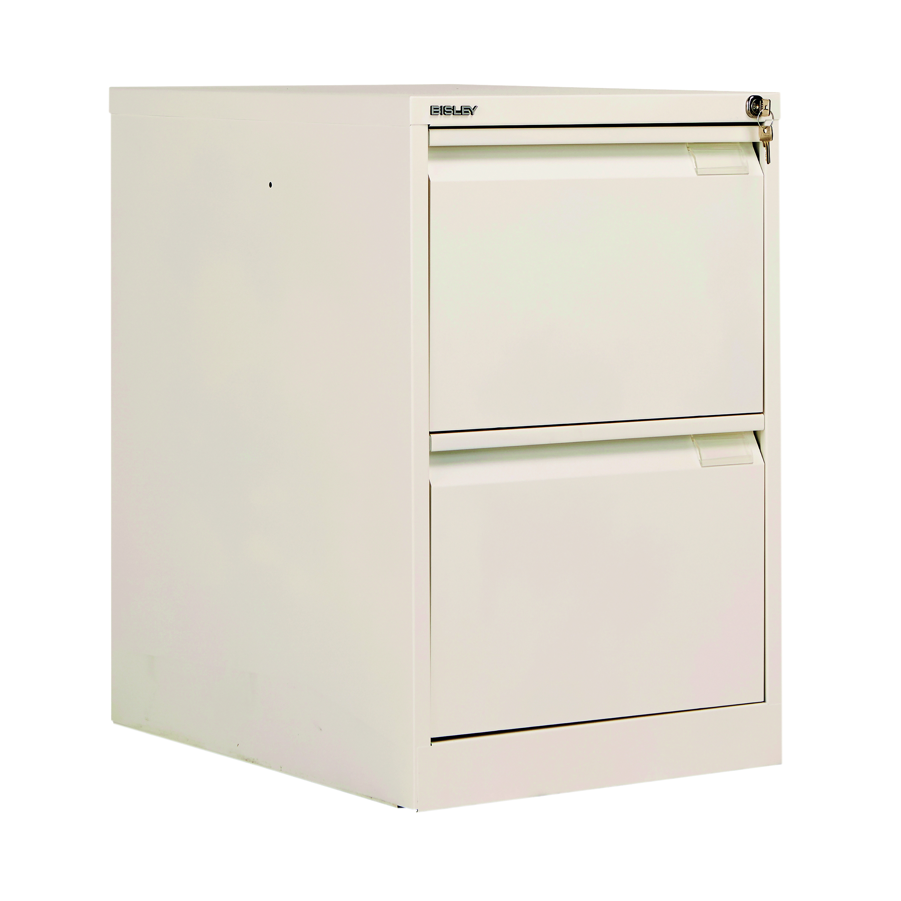 Bisley+2+Drawer+Filing+Cabinet+Lockable+470x622x711mm+Chalk+BS2E%2FCHK