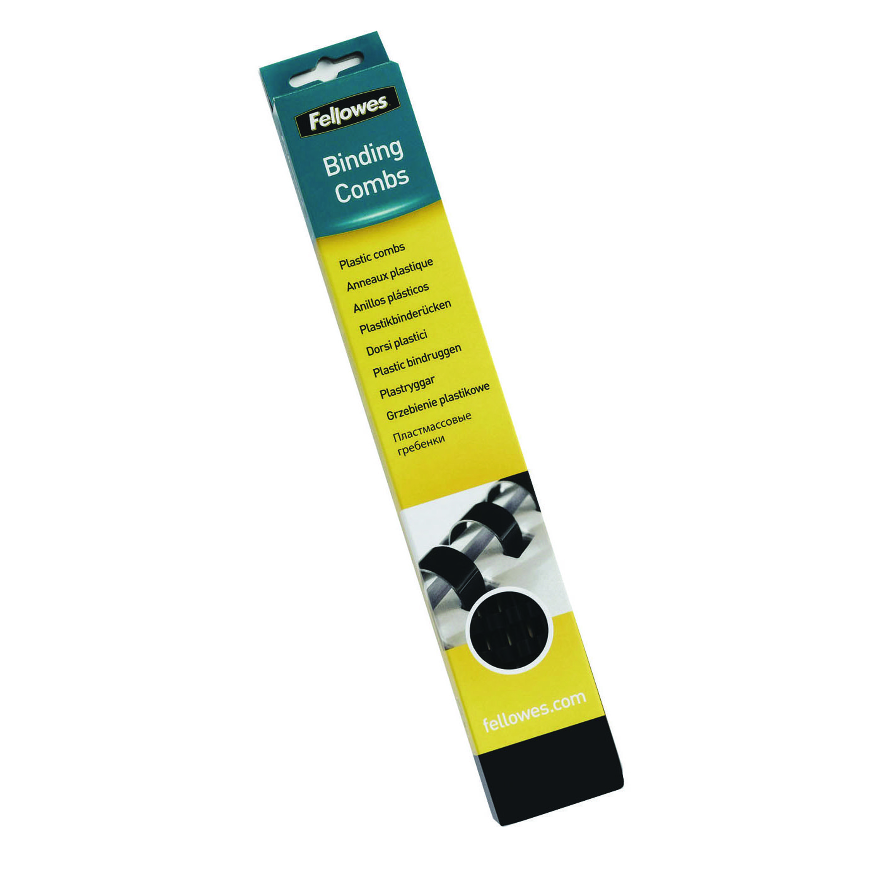Fellowes+A4+Plastic+Binding+Combs+10mm+Black+%28Pack+of+100%29+5346102