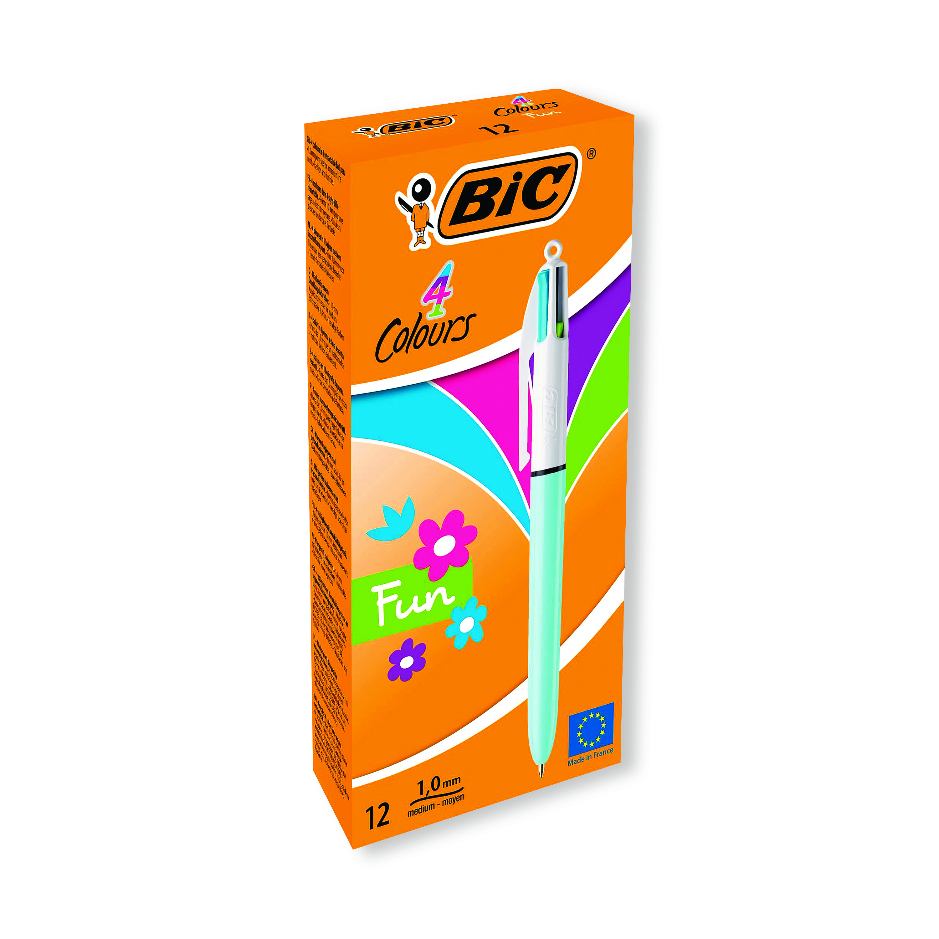 Bic+4+Colours+Fun+Retractable+Ballpoint+Pen+%2812+Pack%29+887777