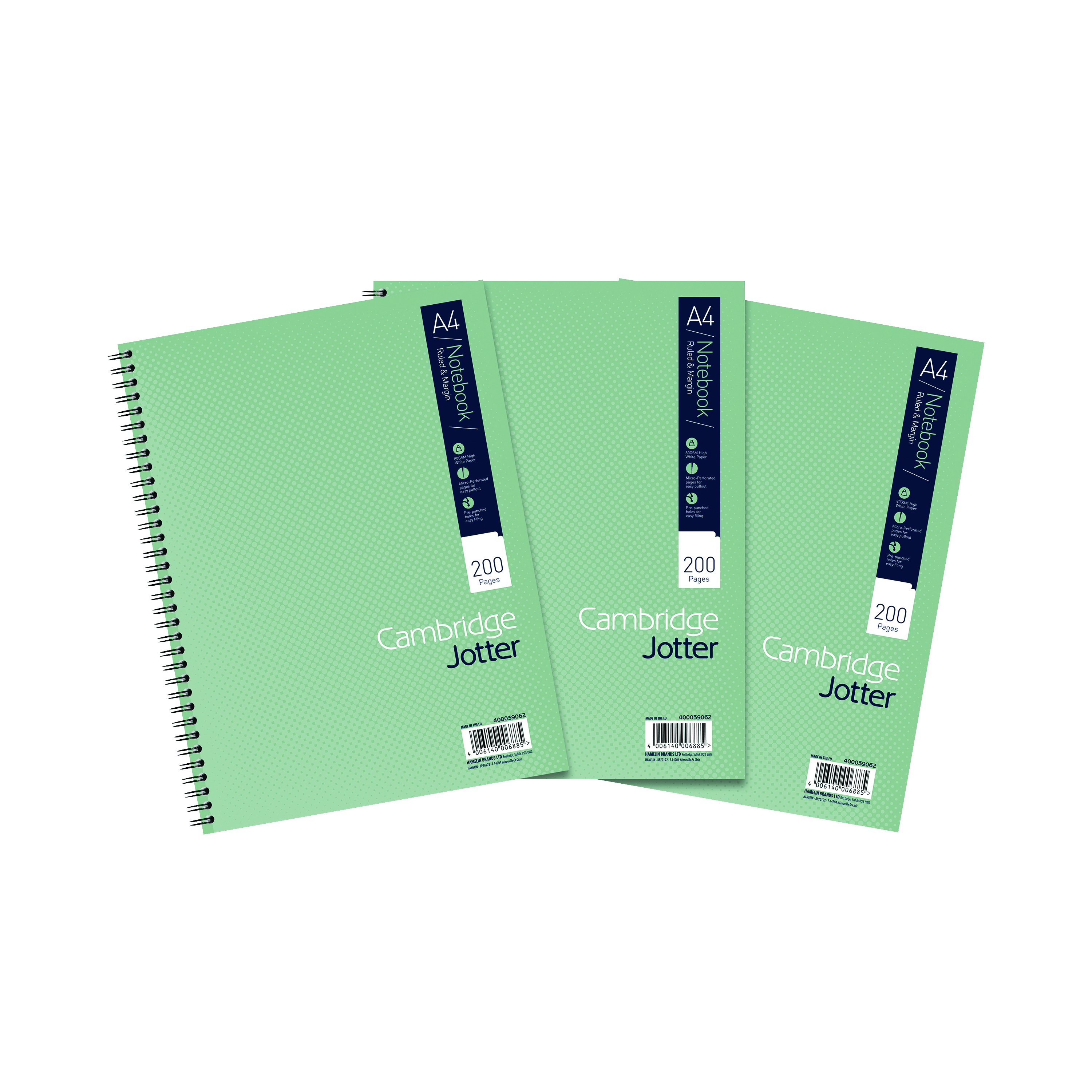 Cambridge+Ruled+Margin+Wirebound+Jotter+Notebook+200+Pages+A4+%28Pack+of+3%29+400039062