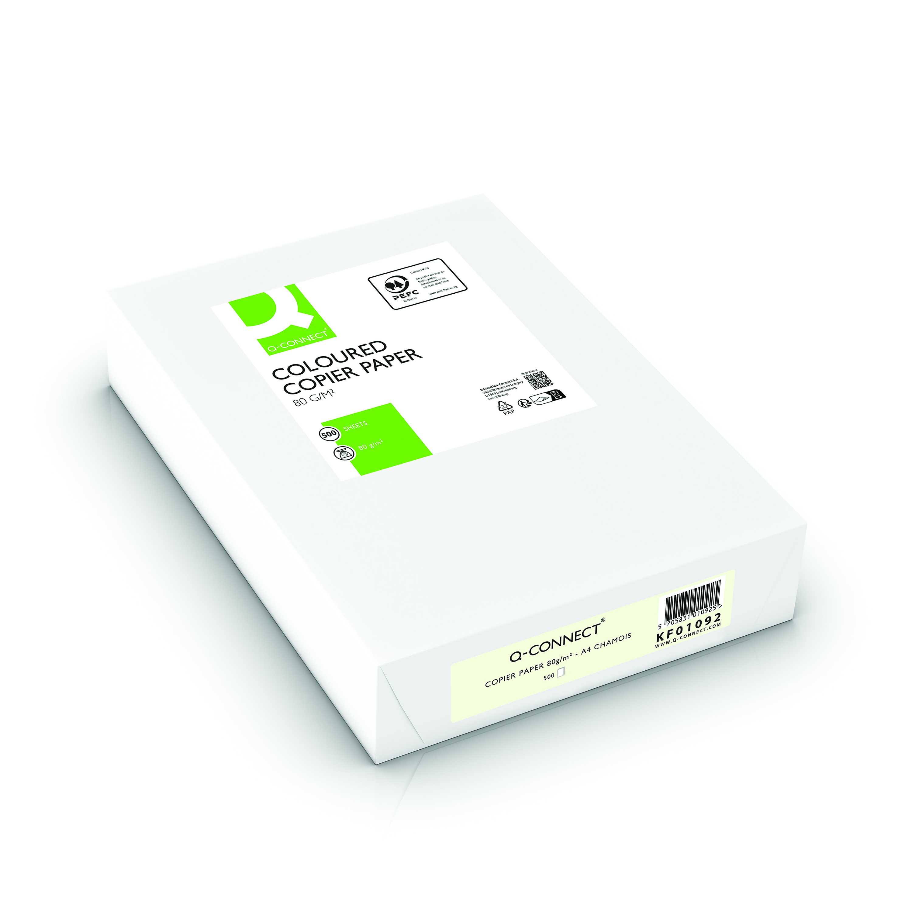 Q-Connect+Cream+A4+Copier+Paper+80gsm+Ream+%28Pack+of+500%29+KF01092