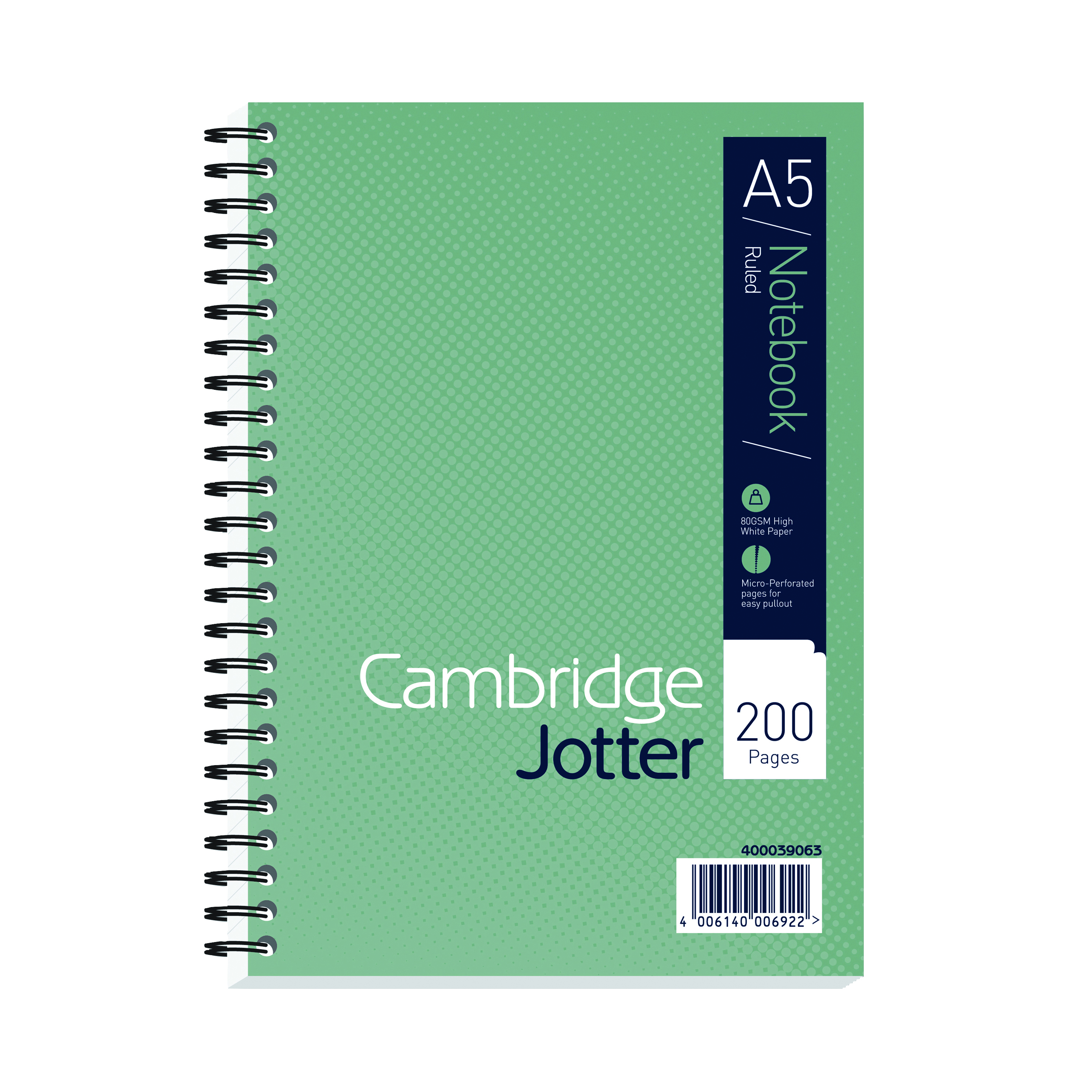 Cambridge+Ruled+Margin+Wirebound+Jotter+Notebook+200+Pages+A5+%28Pack+of+3%29+400039063