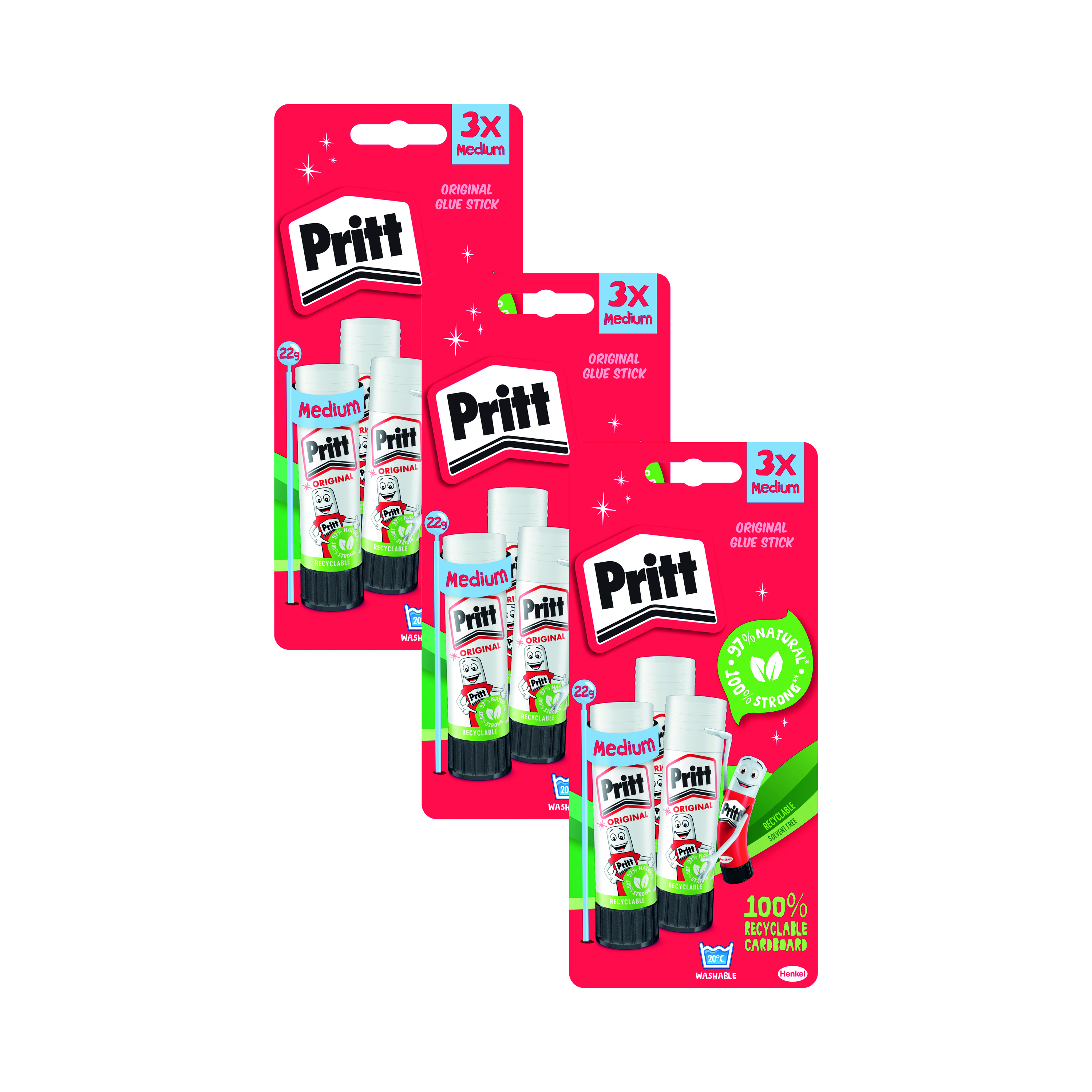 Pritt+Stick+Glue+Stick+22g+%28Pack+of+3%29+Buy+2+Get+One+FOC