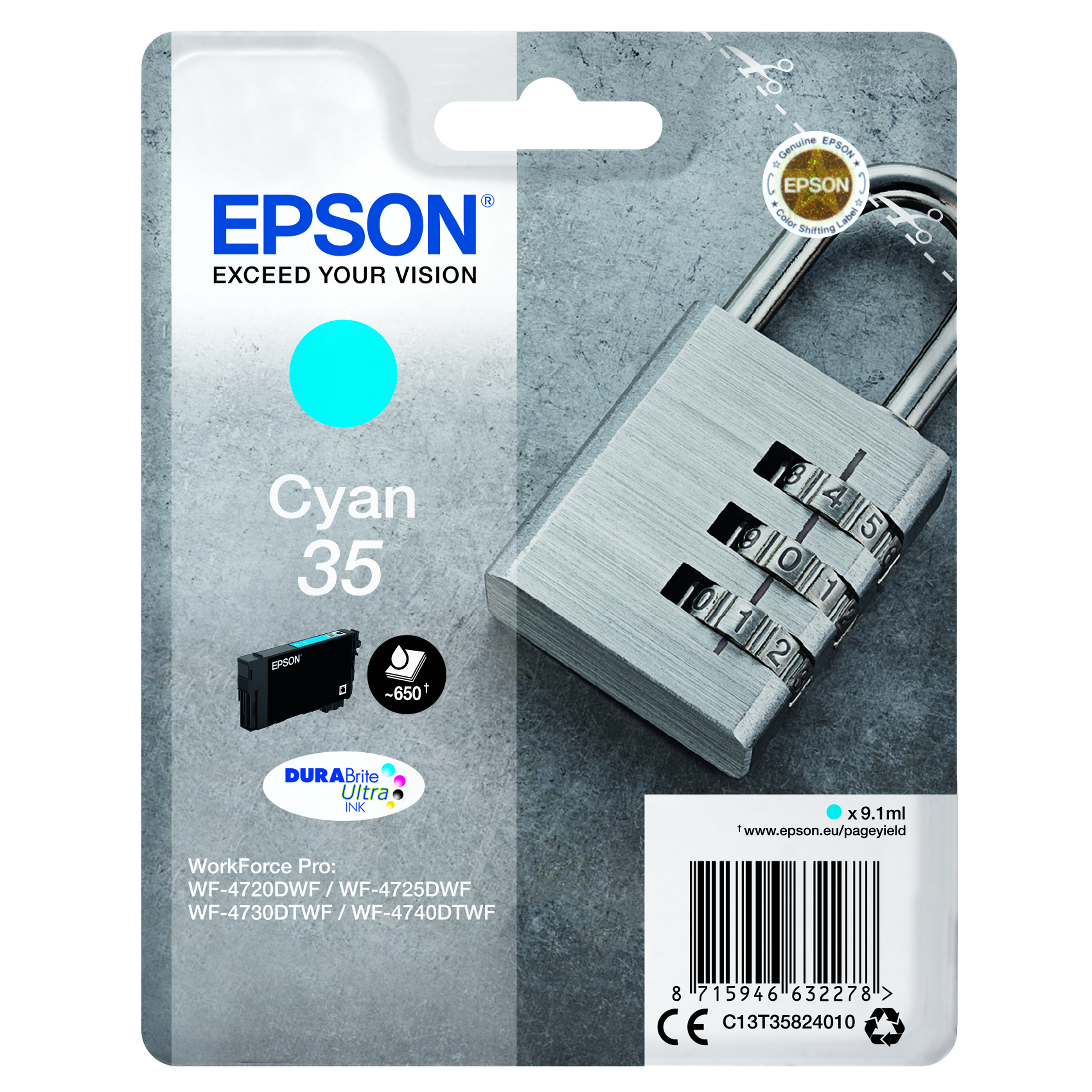 Epson+35+Padlock+DURABrite+Ultra+Ink+Cartridge+Cyan+C13T35824010