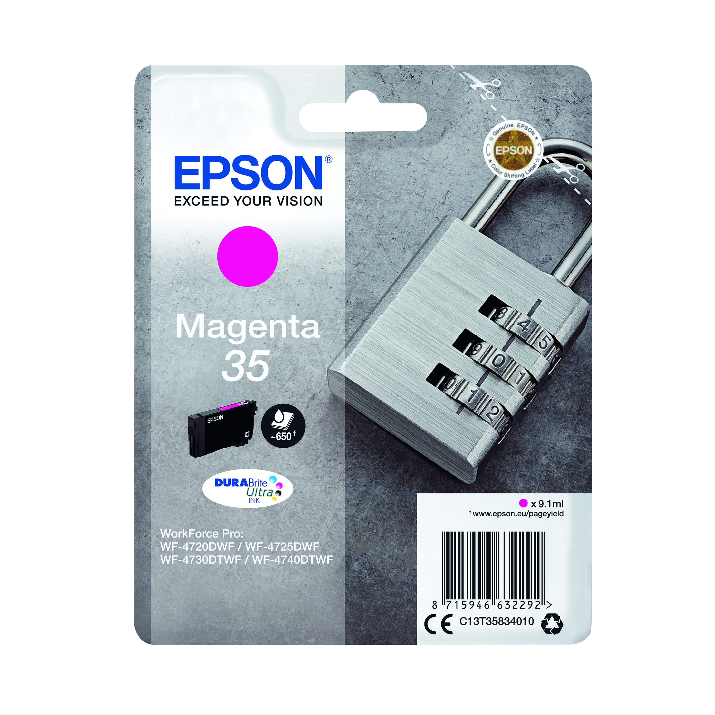Epson+35+Padlock+DURABrite+Ultra+Ink+Cartridge+Magenta+C13T35834010