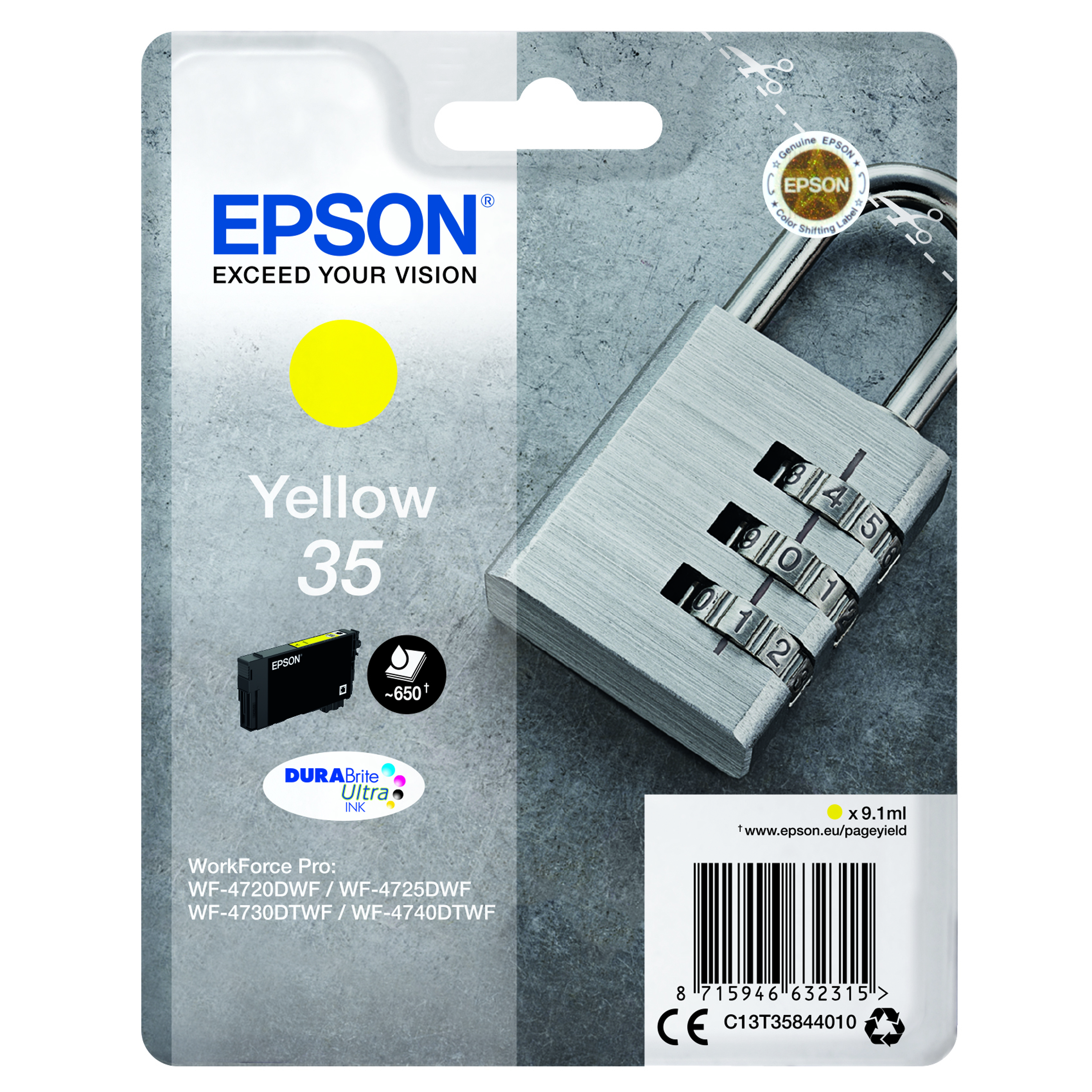 Epson+35+Padlock+DURABrite+Ultra+Ink+Cartridge+Yellow+C13T35844010