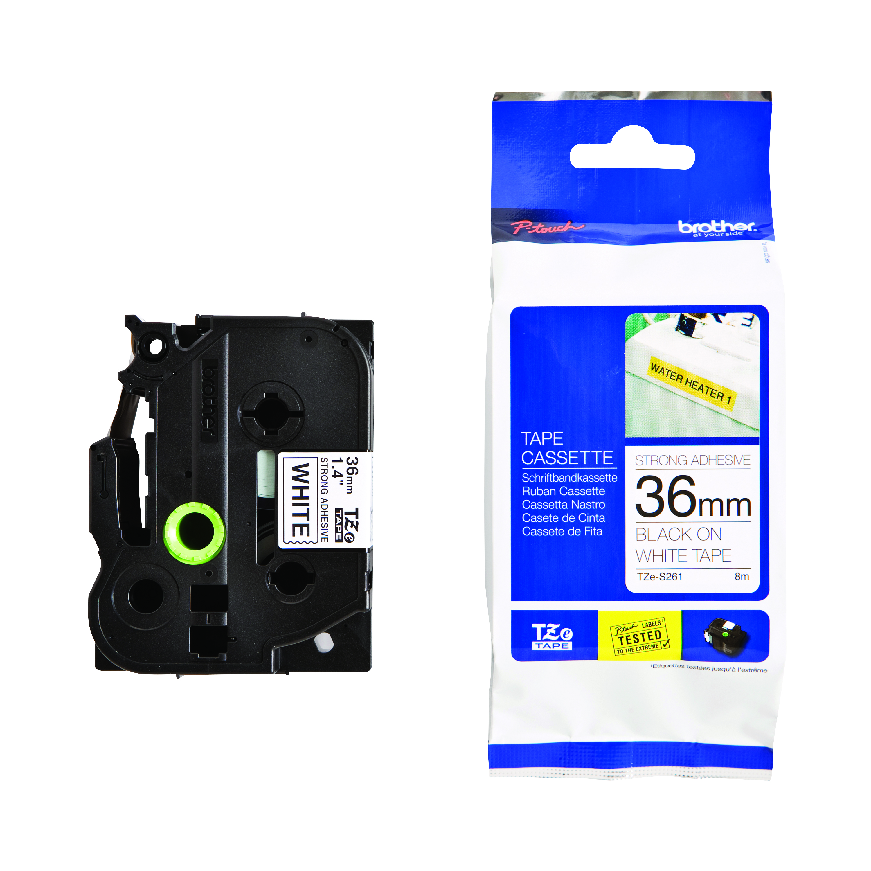 Brother+TZe+P-Touch+Labelling+Tape+36mm+x+8m+Black+on+White+TZES261