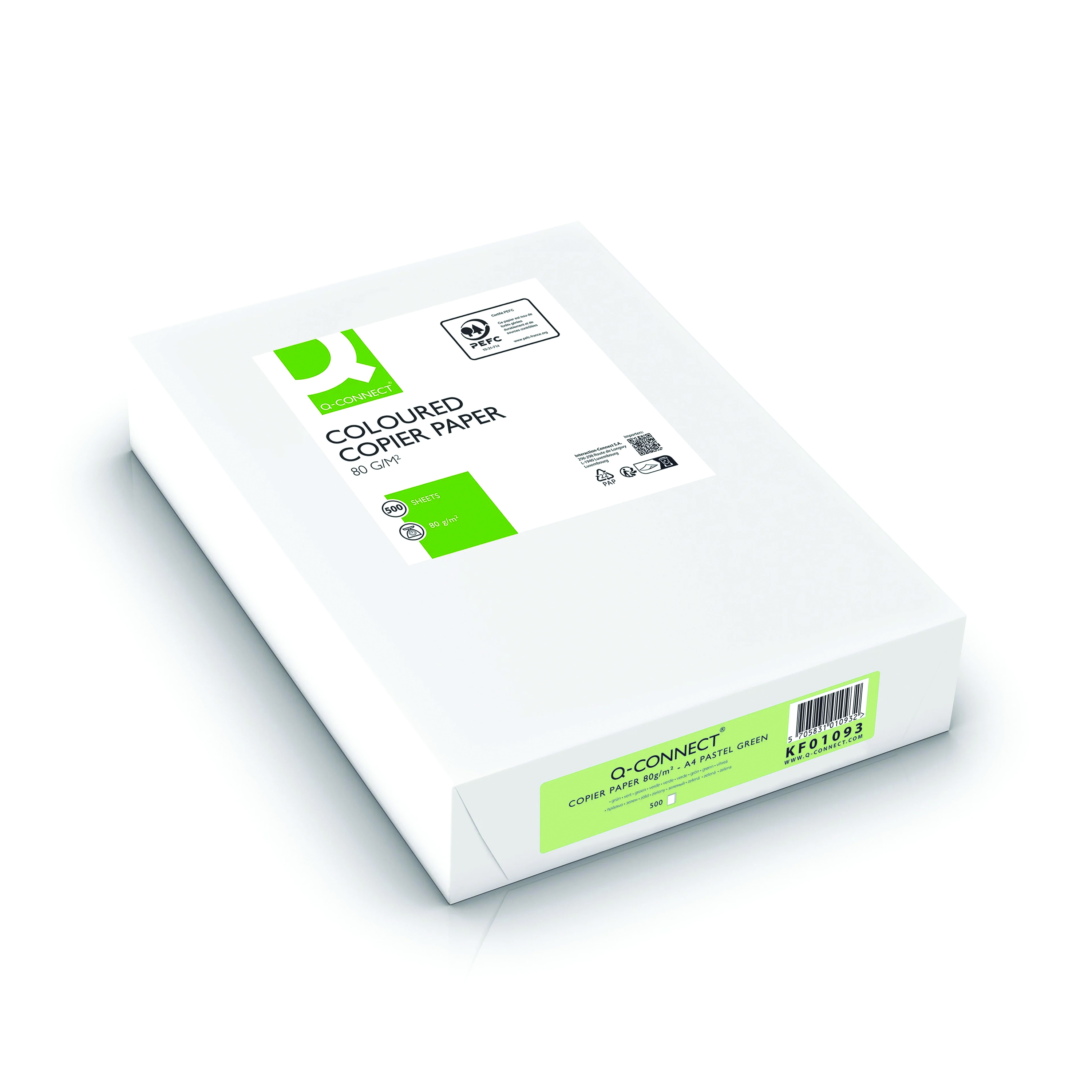 Q-Connect+Green+A4+Copier+Paper+80gsm+%28Pack+of+500%29+KF01093