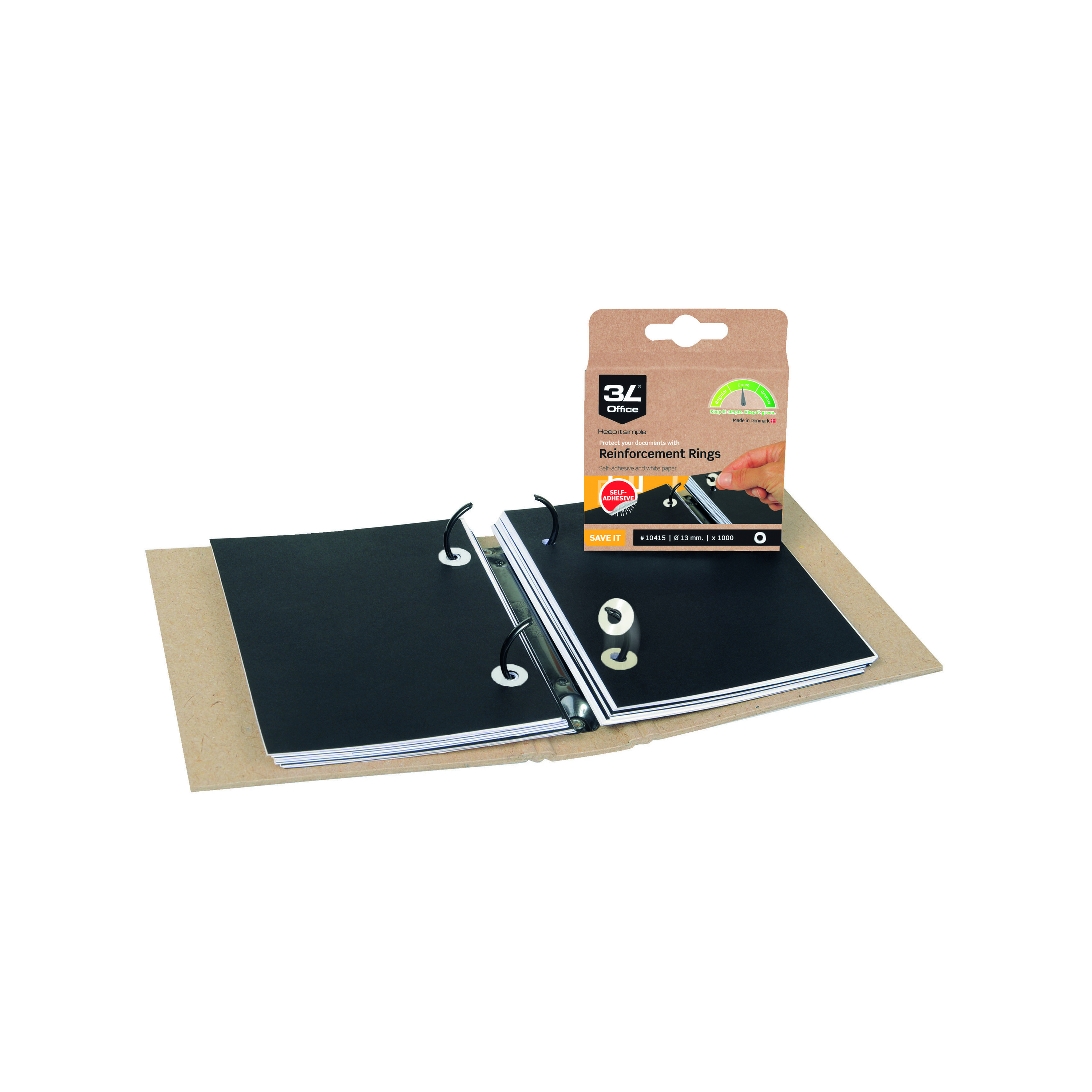 3L+Self-Adhesive+Paper+Reinforcement+Ring+%28Pack+of+1000%29+10415