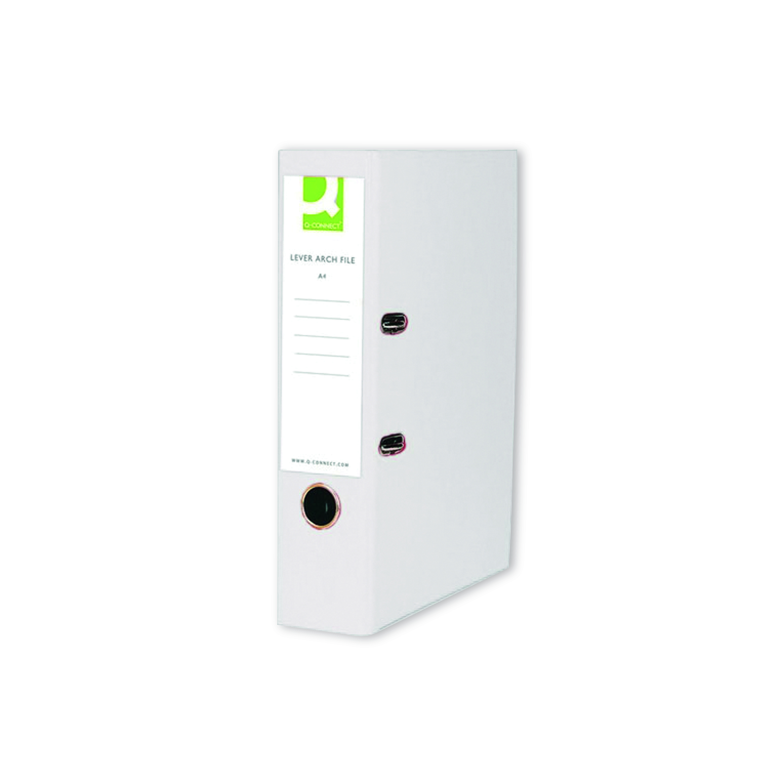 Q-Connect+70mm+Lever+Arch+File+Polypropylene+A4+White+%2810+Pack%29+KF20024