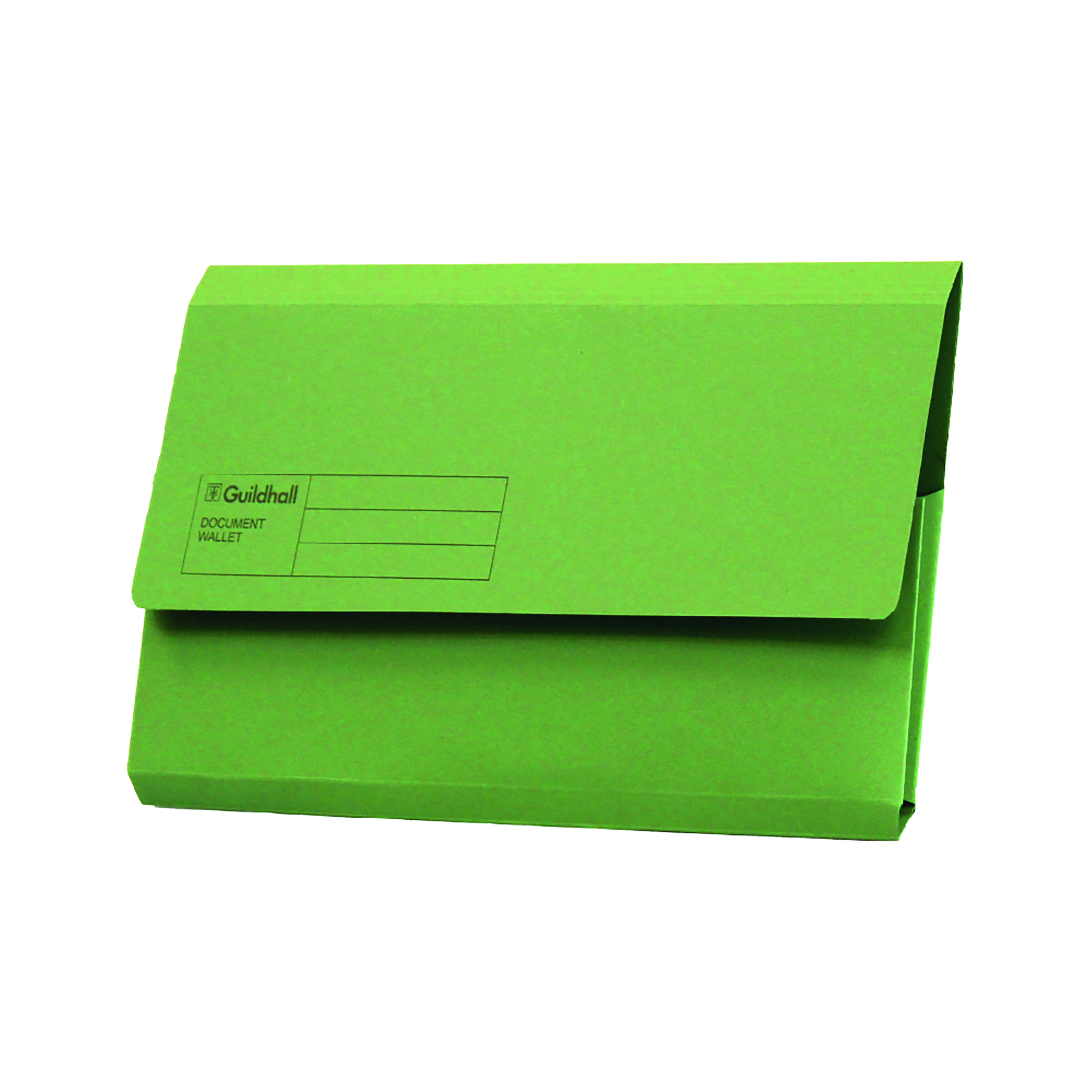 Exacompta+Guildhall+Document+Wallet+Foolscap+Green+%28Pack+of+50%29+GDW1-GRN
