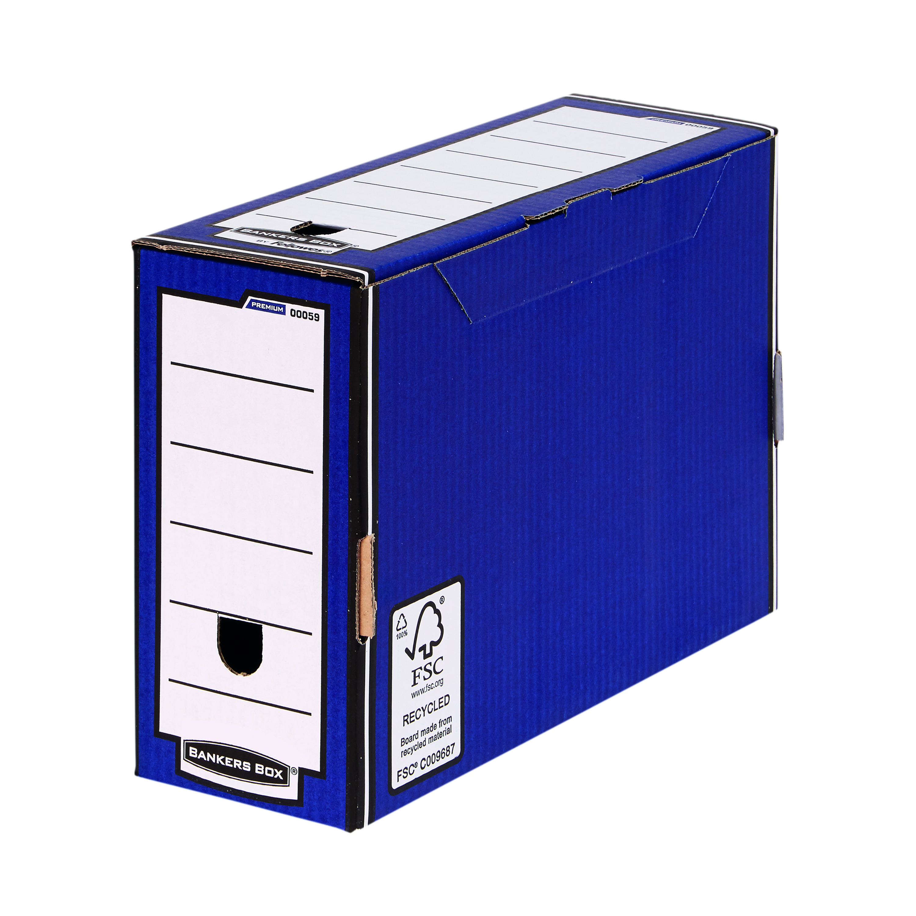 Fellowes+Bankers+Box+Premium+Transfer+File+Blue%2FWhite+%28Pack+of+10%29+00059-FF