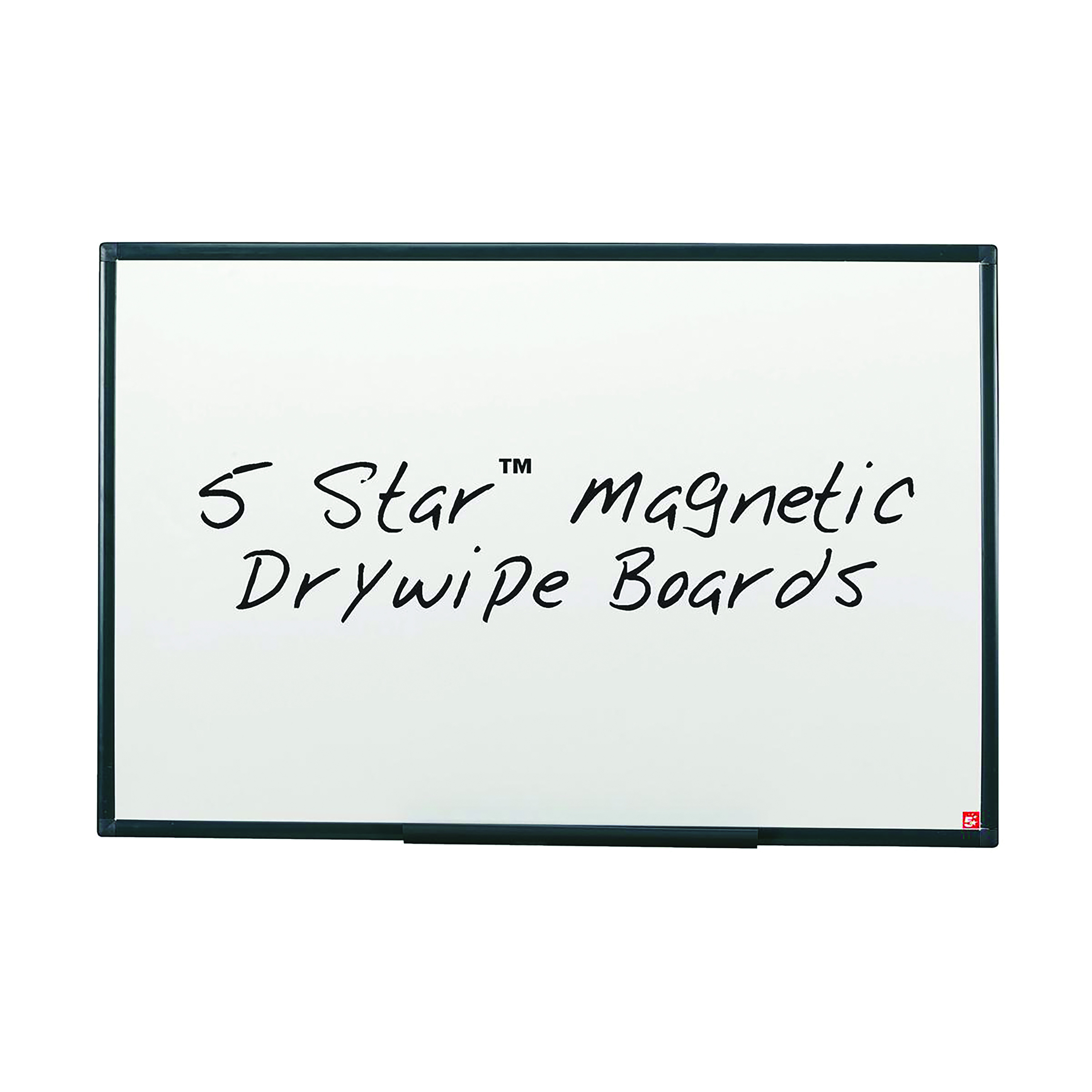 5+Star+Magnetic+Drywipe+Board+Steel+Trim+with+Fixing+Kit+and+Detachable+Pen+Tray+1200x900mm+424127